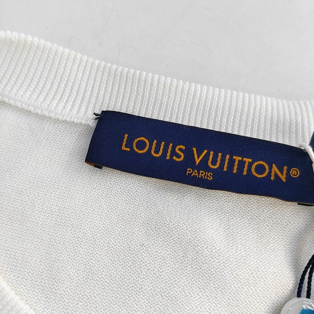 Louis Vuitton Louis Vuitton Blue Monogram Knit T-Shirt Size M Size US M / EU 48-50 / 2 - 5 Thumbnail