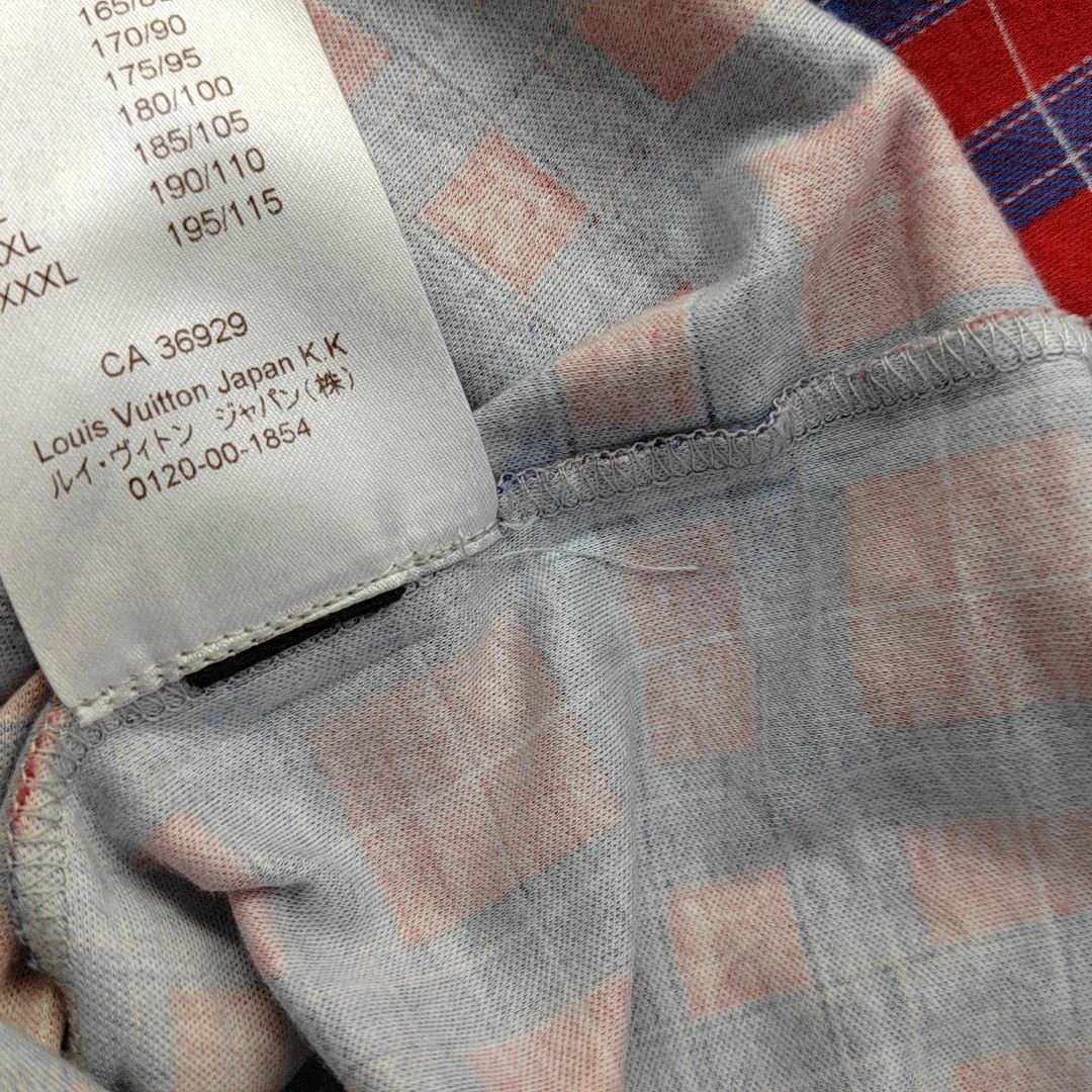 Louis Vuitton Louis Vuitton Plaid Logo T-Shirt L Size US L / EU 52-54 / 3 - 6 Thumbnail