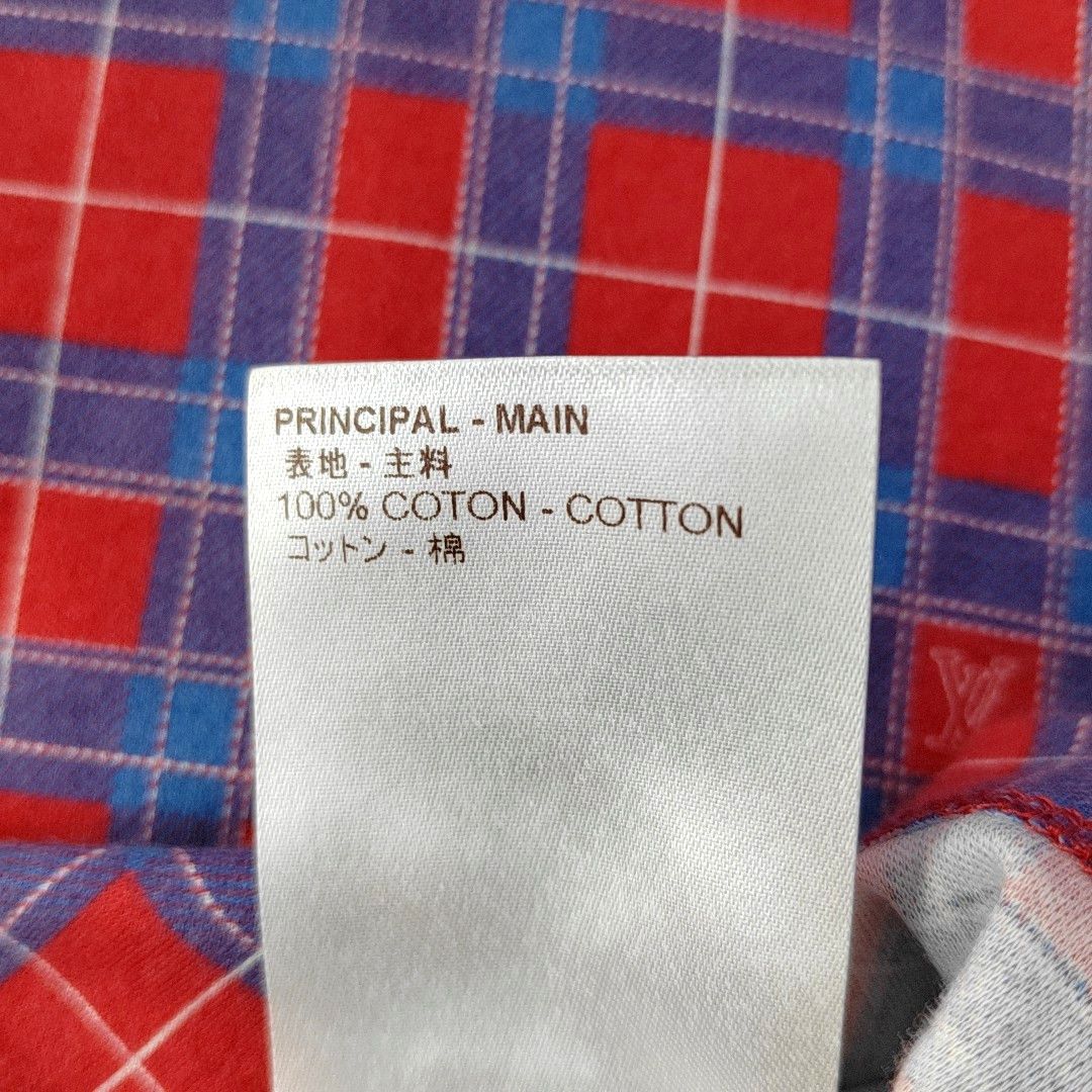 Louis Vuitton Louis Vuitton Plaid Logo T-Shirt L Size US L / EU 52-54 / 3 - 3 Thumbnail