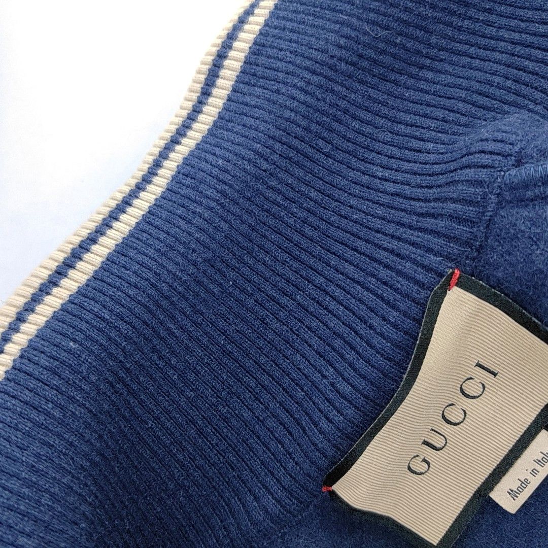Gucci Gucci Striped Cashmere Zip-Up Jacket S Size US S / EU 44-46 / 1 - 5 Thumbnail
