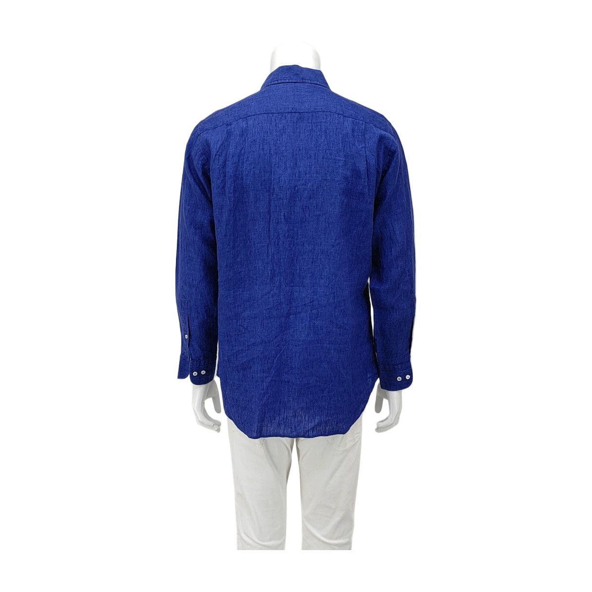Loro Piana Loro Piana Blue 100% Linen Button Up Shirt M Size US M / EU 48-50 / 2 - 2 Thumbnail
