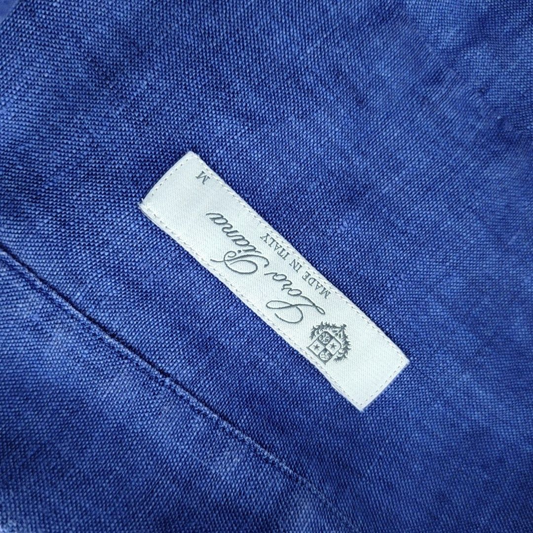 Loro Piana Loro Piana Blue 100% Linen Button Up Shirt M Size US M / EU 48-50 / 2 - 6 Thumbnail