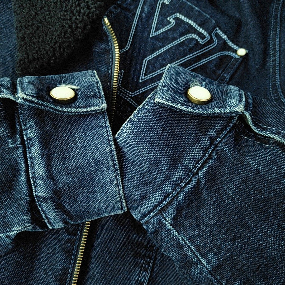 Louis Vuitton Louis Vuitton Shearling Collar Denim Jacket 52 Size US L / EU 52-54 / 3 - 7 Thumbnail