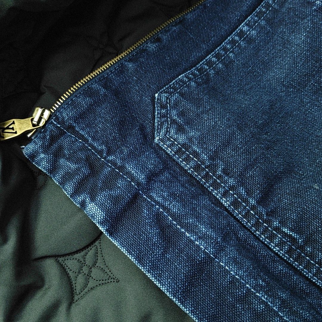 Louis Vuitton Louis Vuitton Shearling Collar Denim Jacket 52 Size US L / EU 52-54 / 3 - 6 Thumbnail