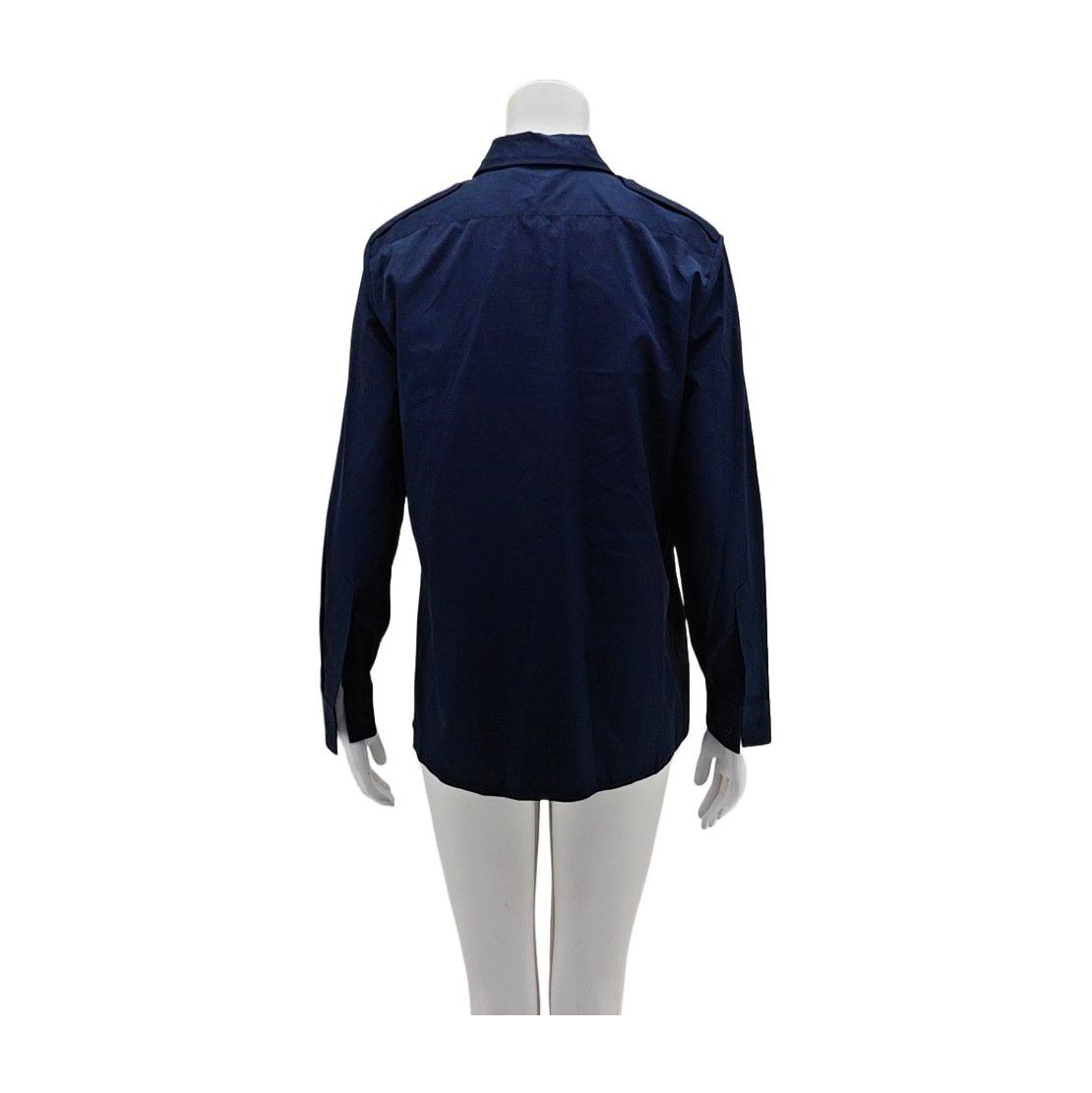Prada Prada Navy Cotton Military Shirt with Tie Size XS Size US S / EU 44-46 / 1 - 2 Thumbnail
