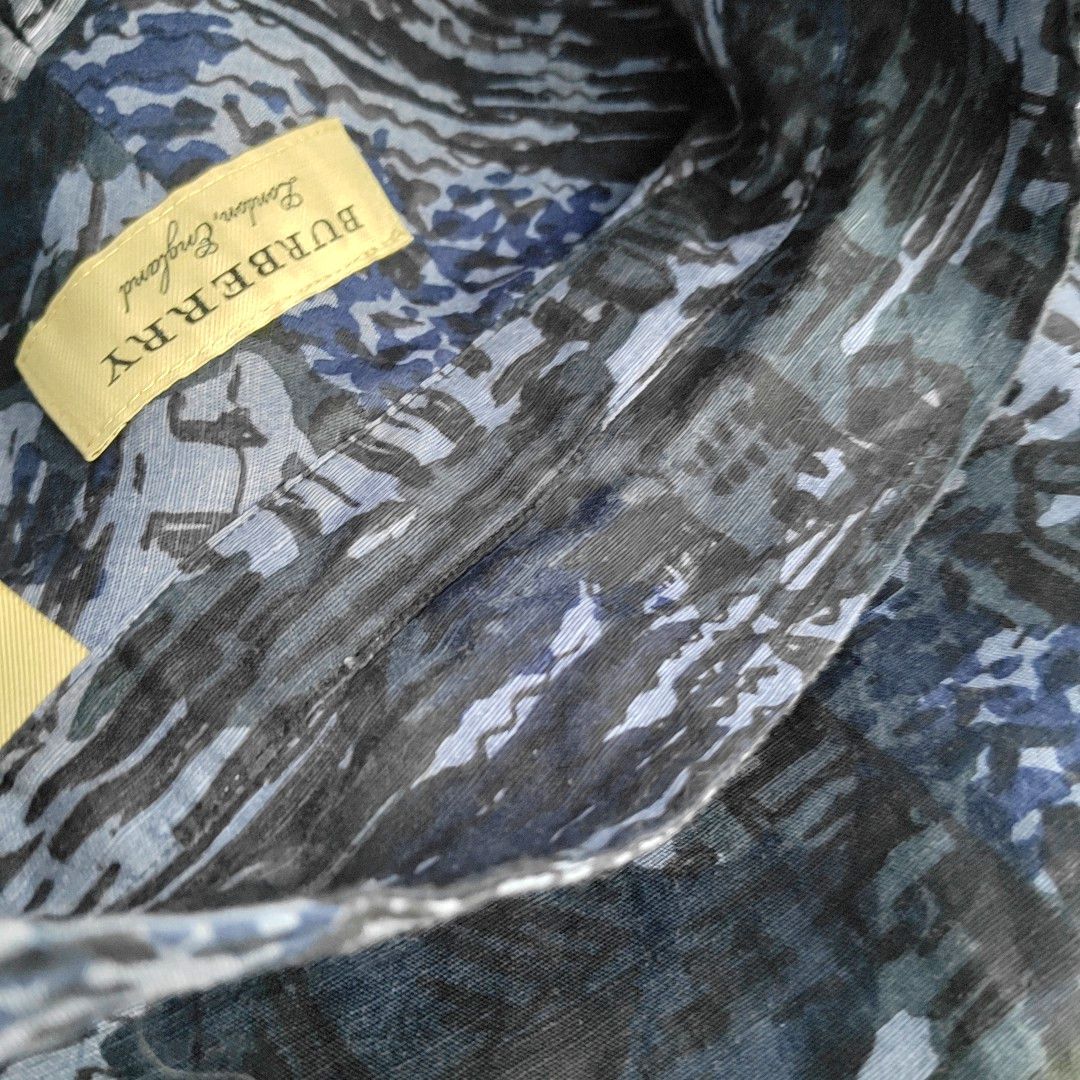 Burberry Burberry Abstract Print Linen Blend Shirt L Size US L / EU 52-54 / 3 - 5 Thumbnail