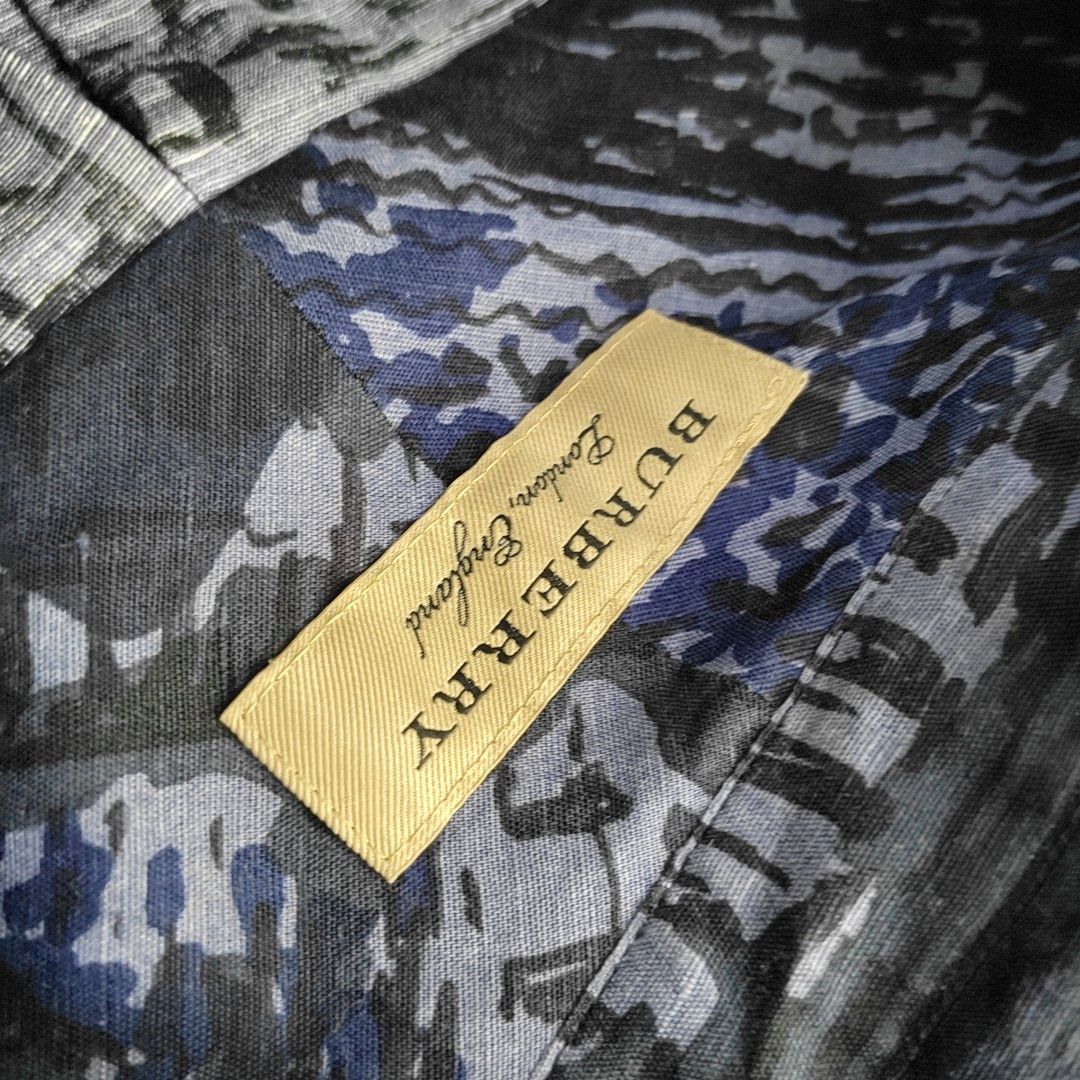 Burberry Burberry Abstract Print Linen Blend Shirt L Size US L / EU 52-54 / 3 - 6 Thumbnail
