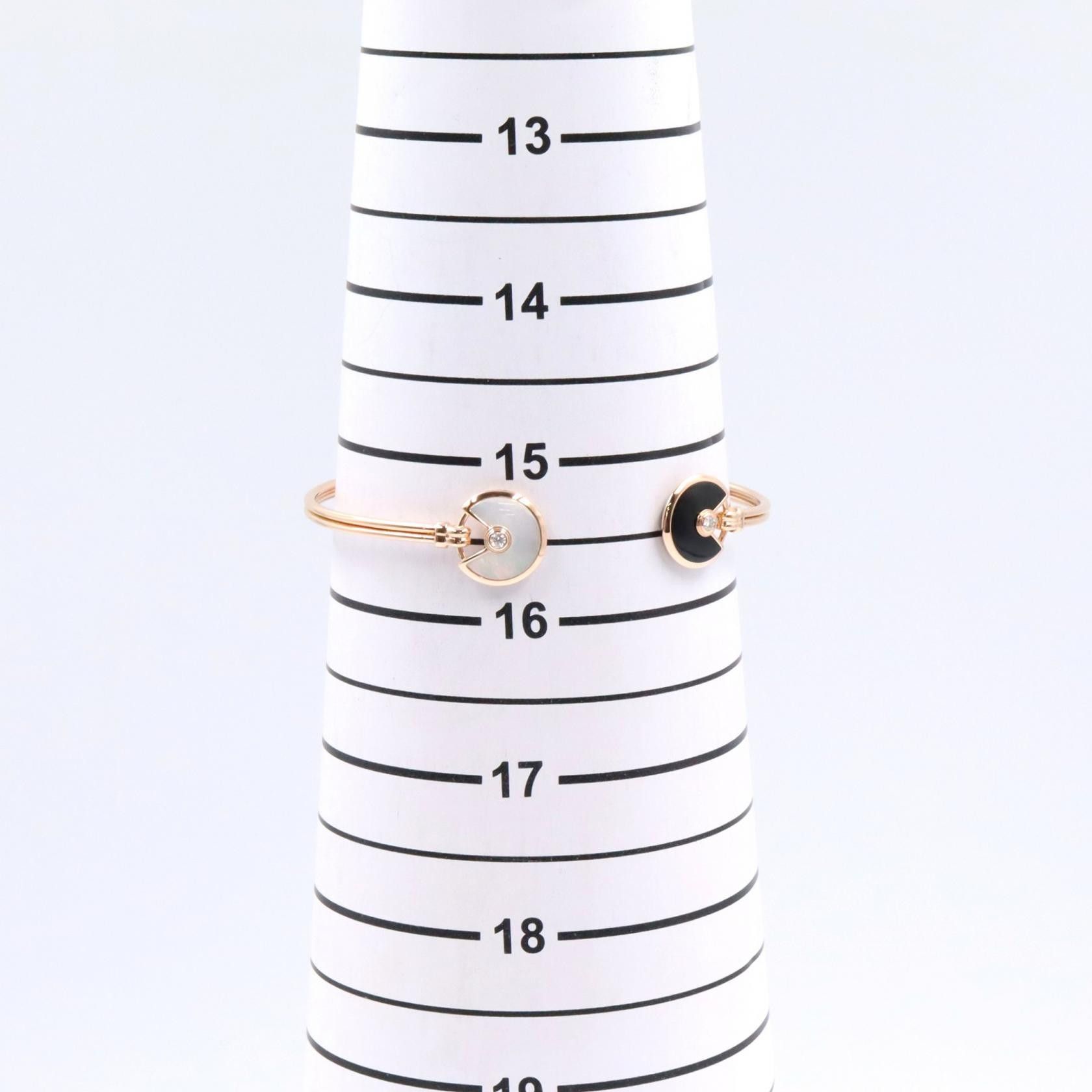 Cartier Cartier Cartier Amulette Au750 Diamond Mother of Pearl Onyx Bracelet Precious Metal Bracelet DUTY FREE for USA Size ONE SIZE - 6 Thumbnail
