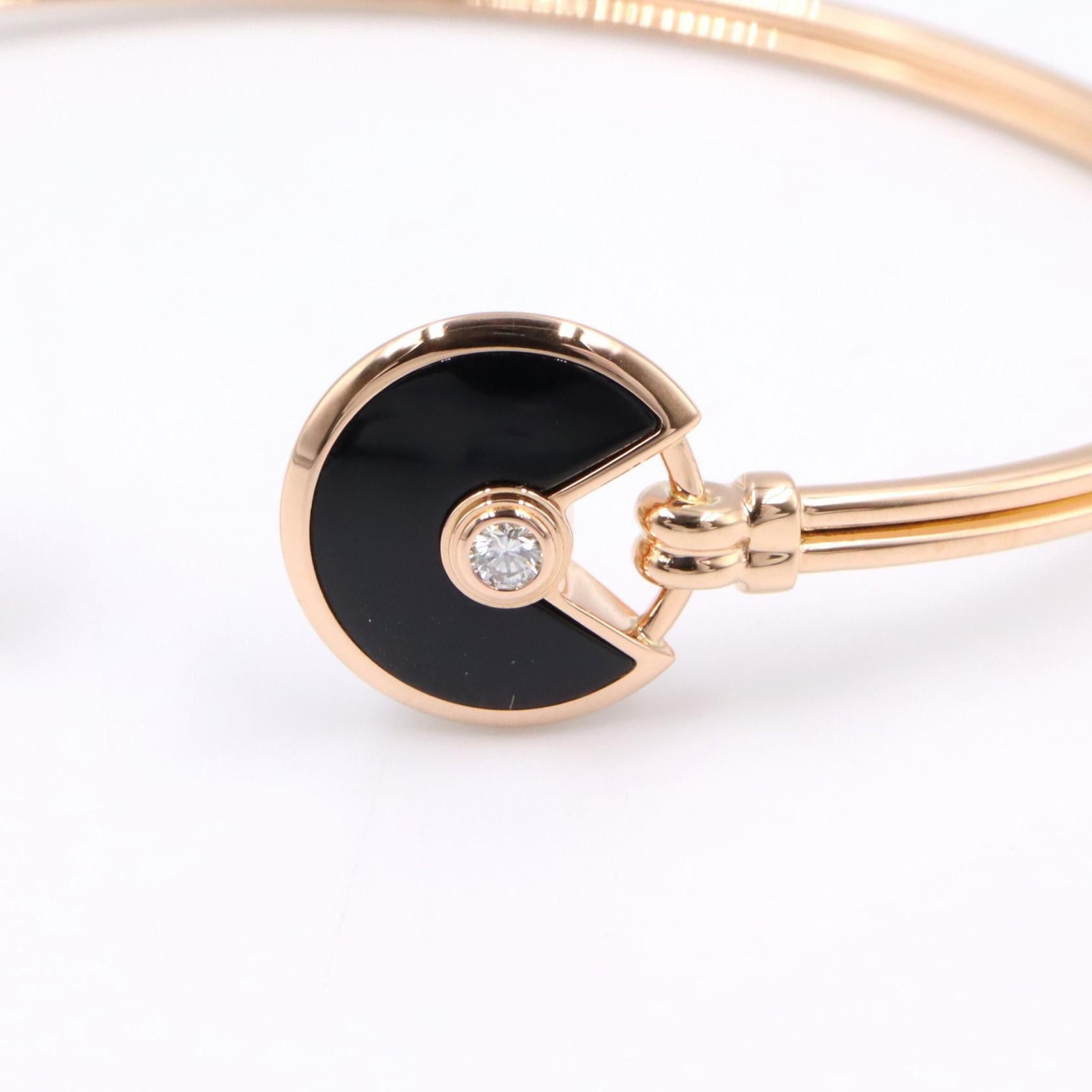 Cartier Cartier Cartier Amulette Au750 Diamond Mother of Pearl Onyx Bracelet Precious Metal Bracelet DUTY FREE for USA Size ONE SIZE - 4 Thumbnail