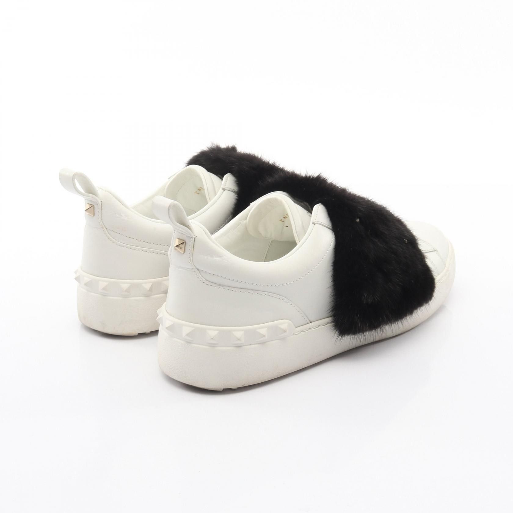 Valentino Valentino Valentino Garavani Leather Fur Slip On Leather Shoes NW2S0E11 DUTY FREE for USA Size ONE SIZE - 2 Thumbnail