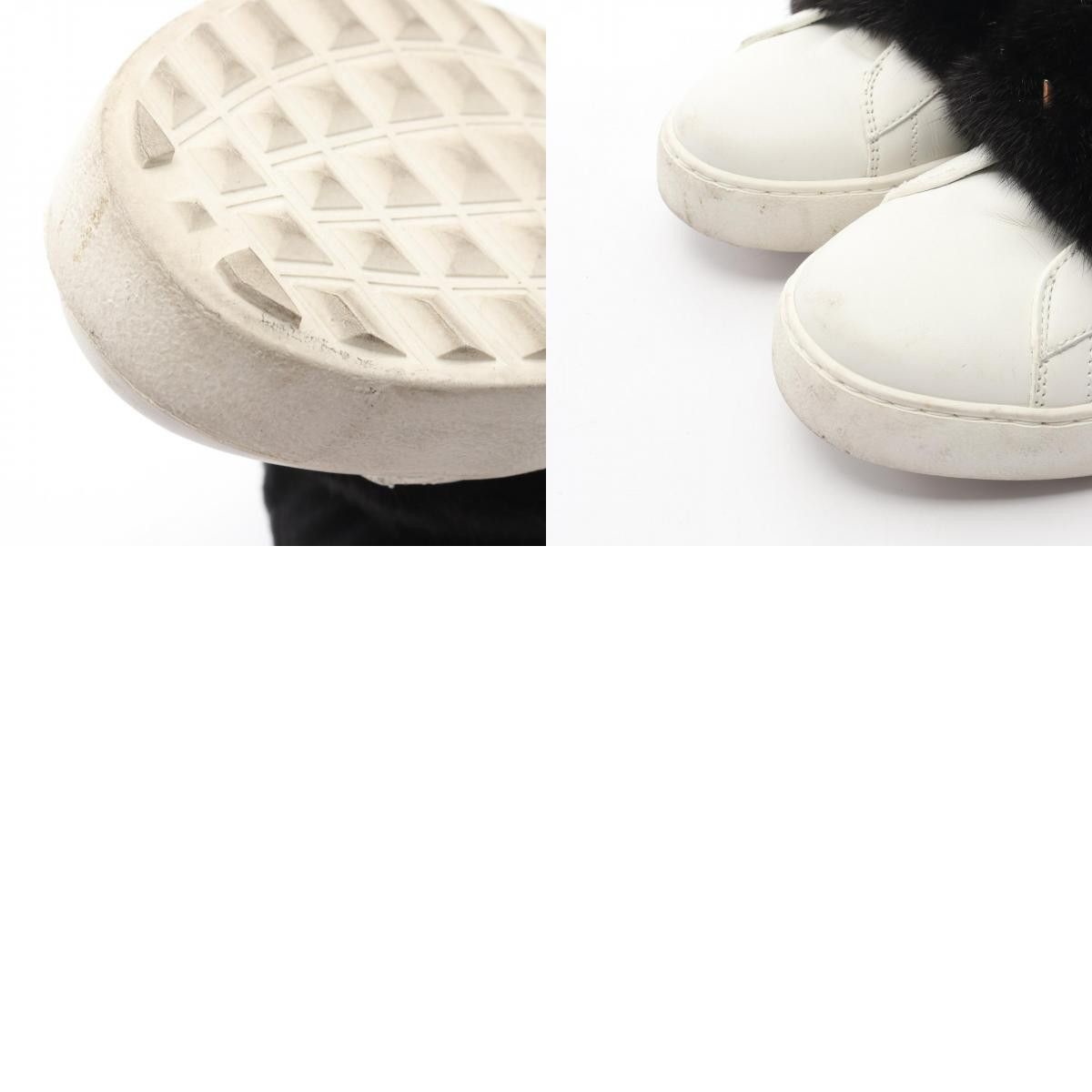 Valentino Valentino Valentino Garavani Leather Fur Slip On Leather Shoes NW2S0E11 DUTY FREE for USA Size ONE SIZE - 10 Thumbnail