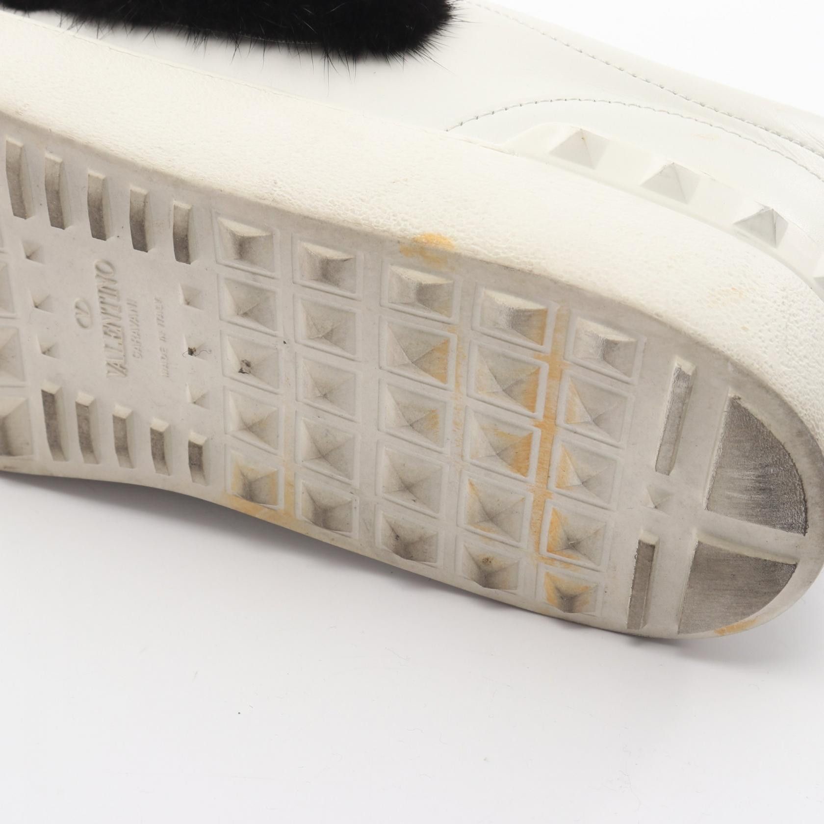 Valentino Valentino Valentino Garavani Leather Fur Slip On Leather Shoes NW2S0E11 DUTY FREE for USA Size ONE SIZE - 7 Thumbnail