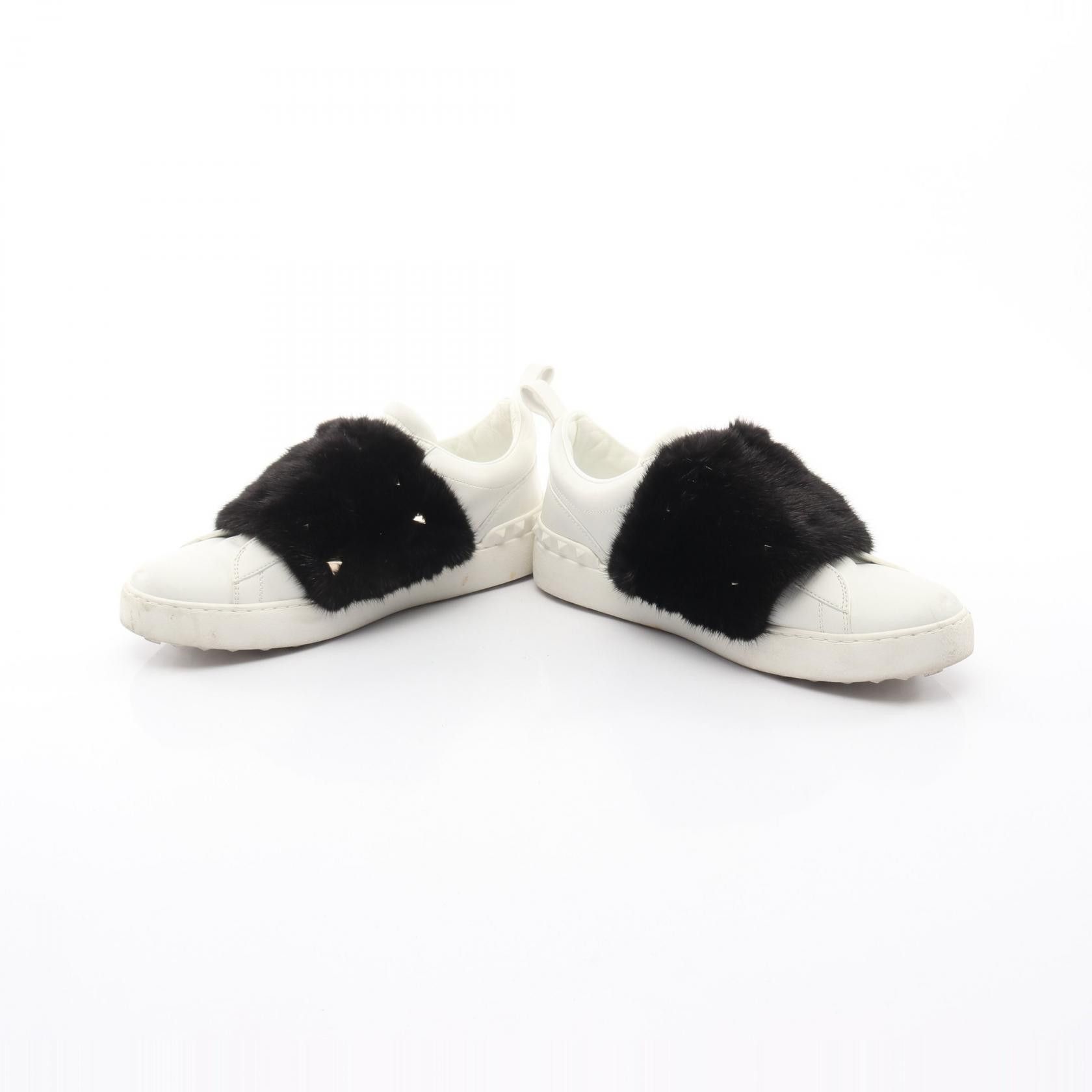 Valentino Valentino Valentino Garavani Leather Fur Slip On Leather Shoes NW2S0E11 DUTY FREE for USA Size ONE SIZE - 3 Thumbnail
