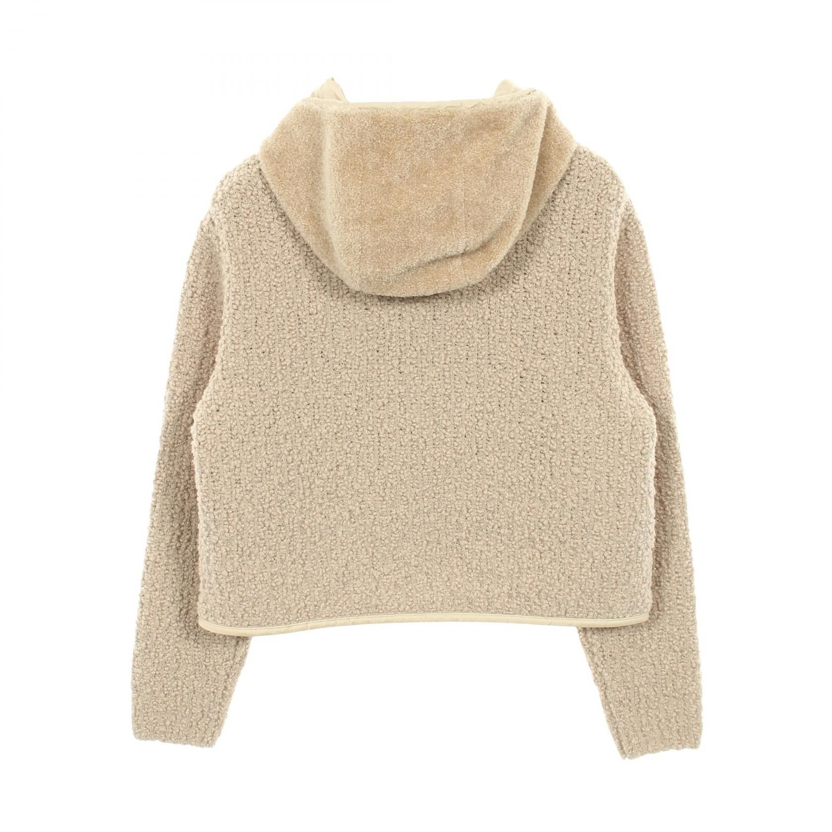 Moncler Moncler Moncler knit panel wool nylon acrylic hoodie jacket Textile Outerwear DUTY FREE for USA Size ONE SIZE - 2 Thumbnail