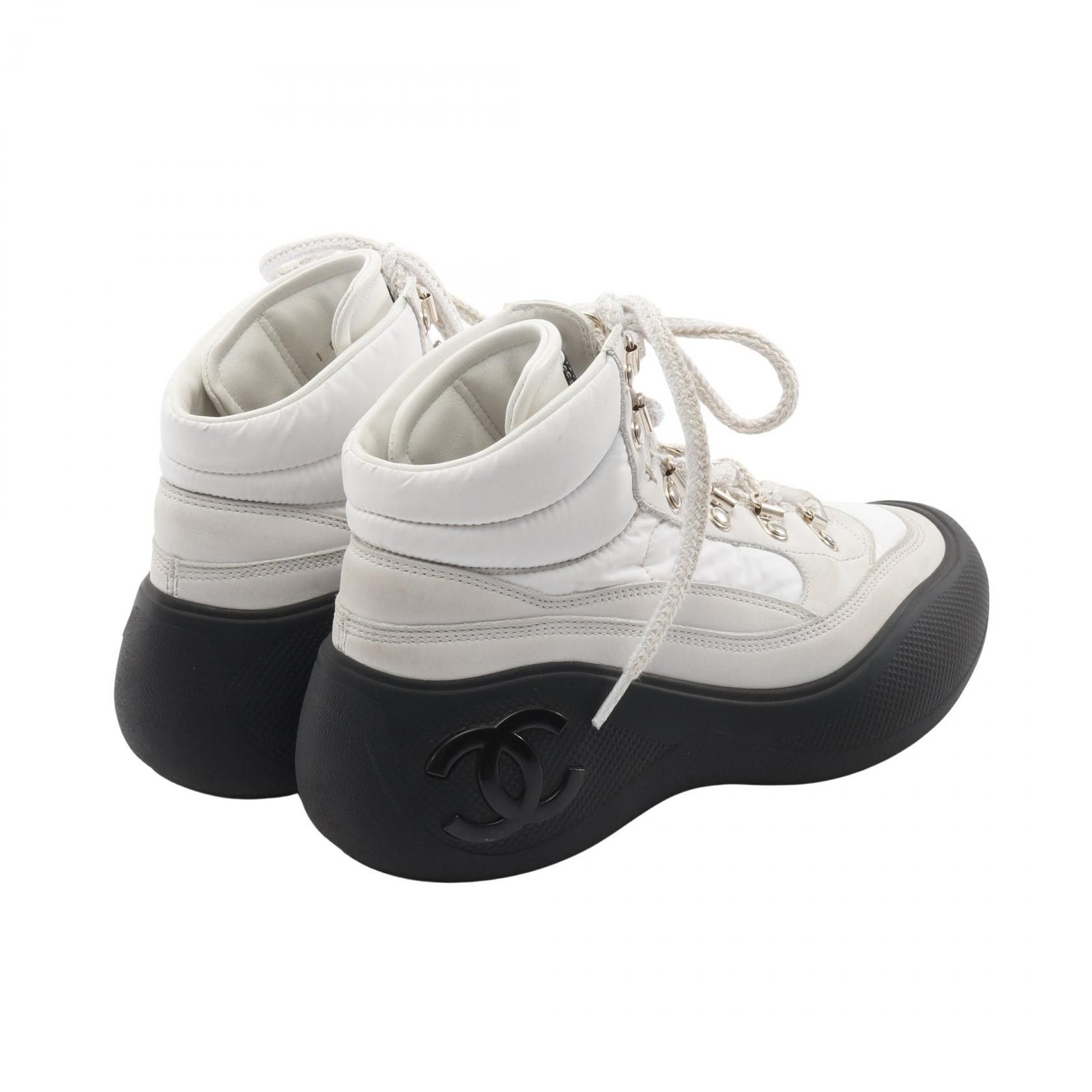 Chanel Chanel Chanel Leather Fabric Sneakers Leather Shoes DUTY FREE for USA Size ONE SIZE - 2 Thumbnail
