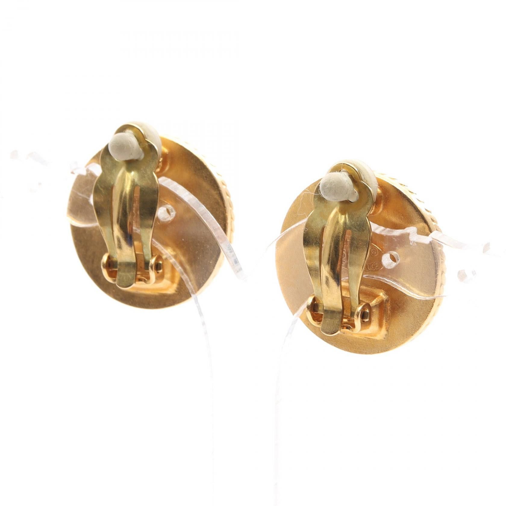 Chanel Chanel Chanel Coco Mark Round Shell Earrings Plastic / Synthetic Earrings DUTY FREE for USA Size ONE SIZE - 2 Thumbnail