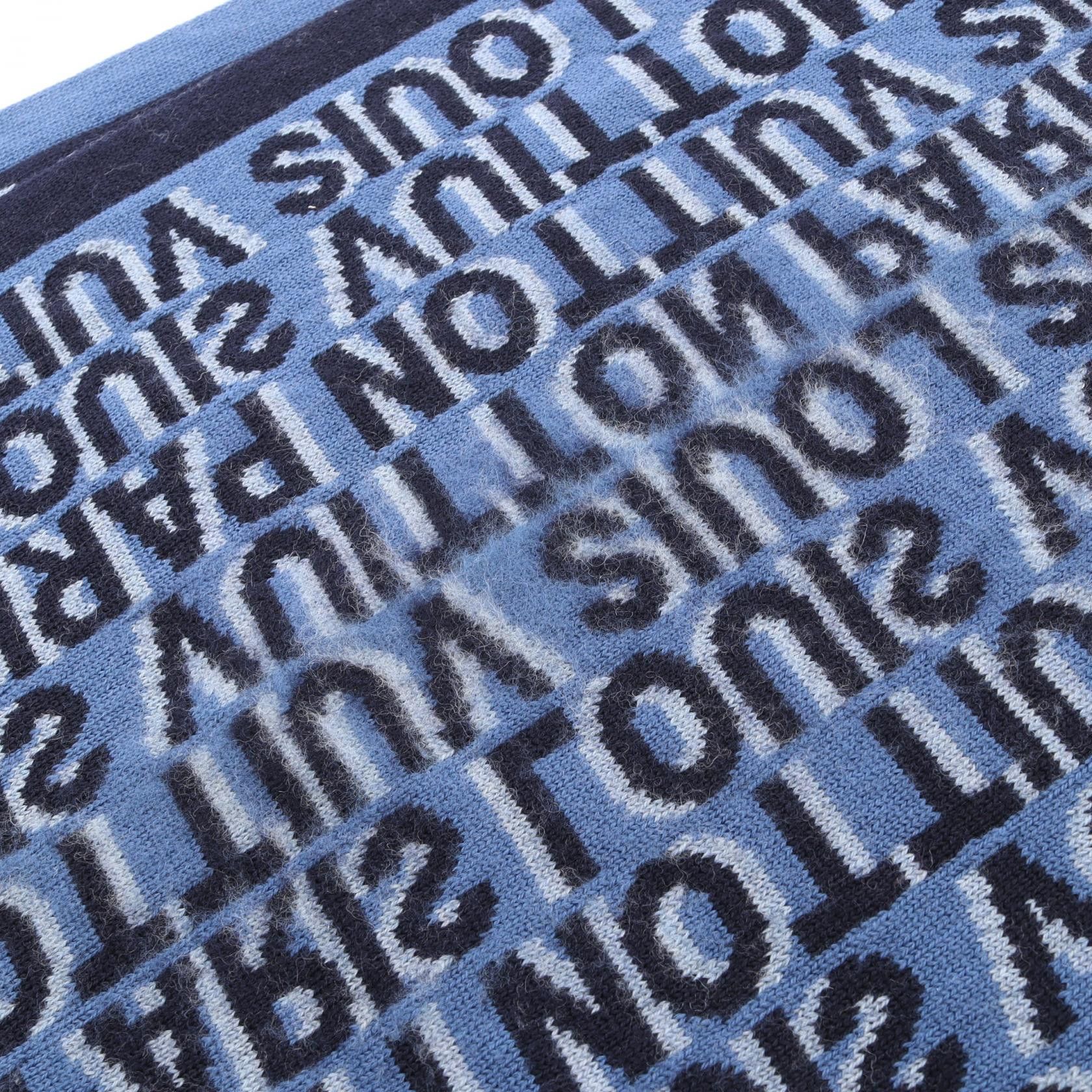 Louis Vuitton Louis Vuitton Louis Vuitton Echarpe LV Tag Wool Scarf Textile Scarf DUTY FREE for USA Size ONE SIZE - 5 Thumbnail