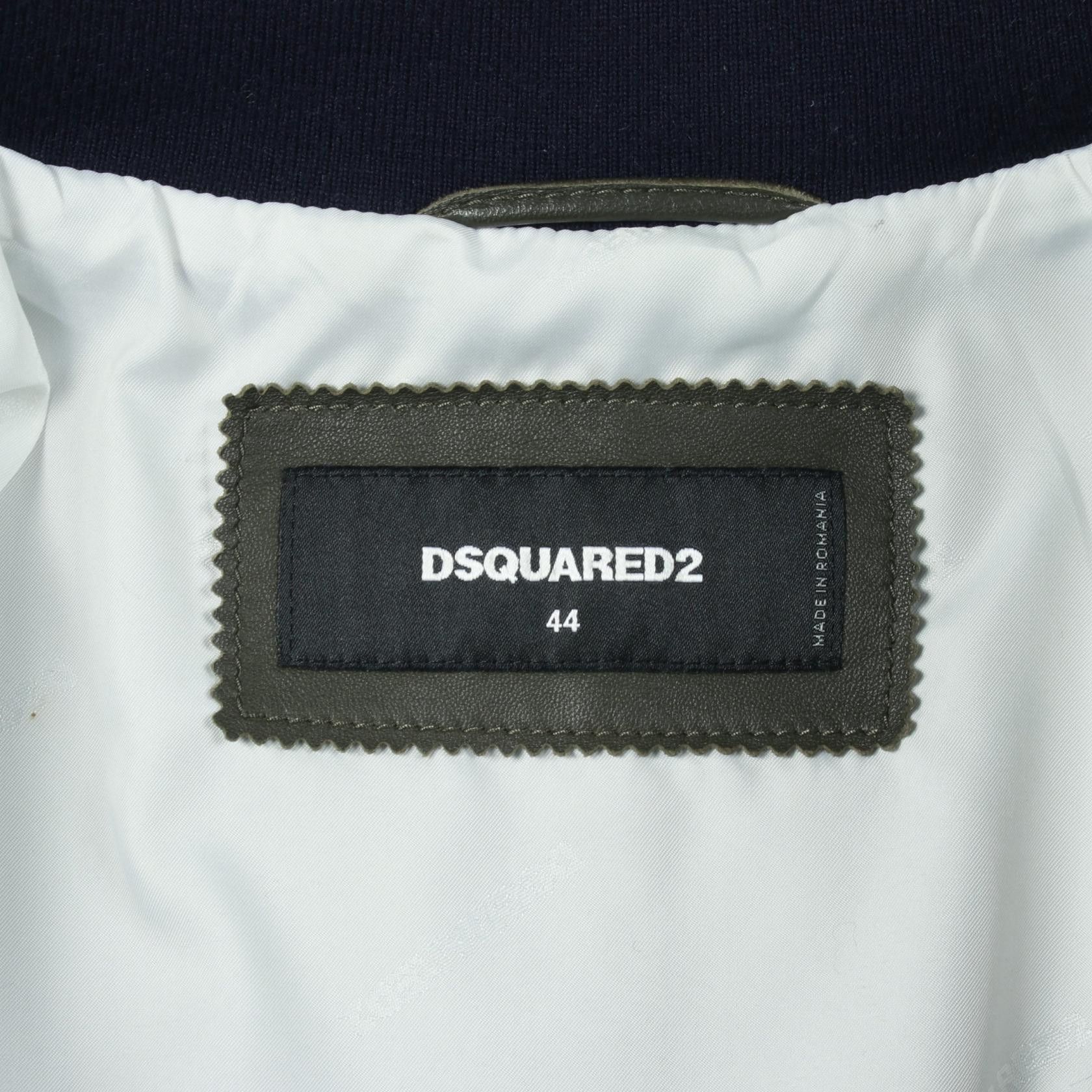 Dsquared2 Dsquared2 DSQUARED2 Leather Stadium Jacket Leather Outerwear DUTY FREE for USA Size ONE SIZE - 3 Thumbnail