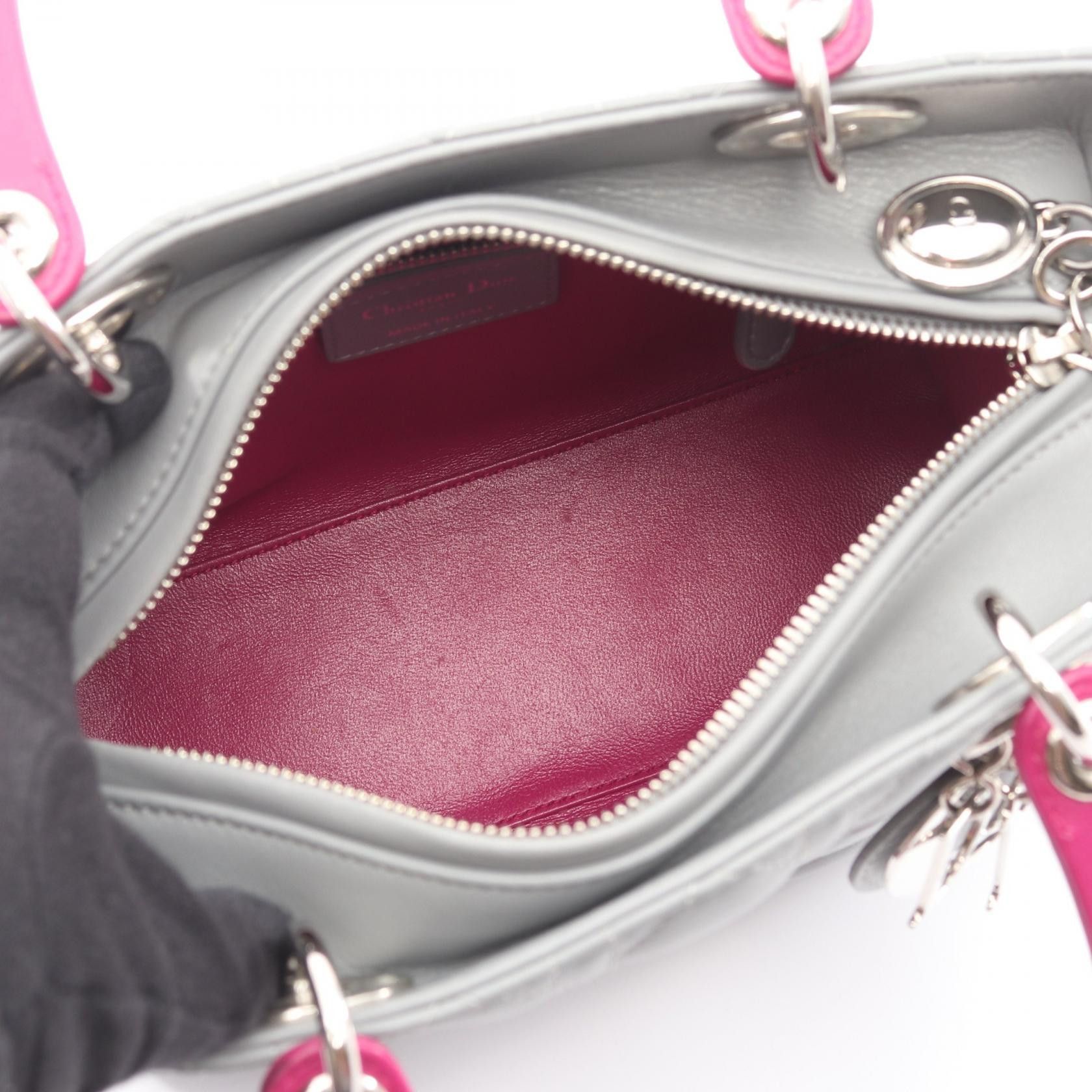 Dior Dior Dior LADY DIOR Leather Handbag Leather Handbag DUTY FREE for USA Size ONE SIZE - 3 Thumbnail