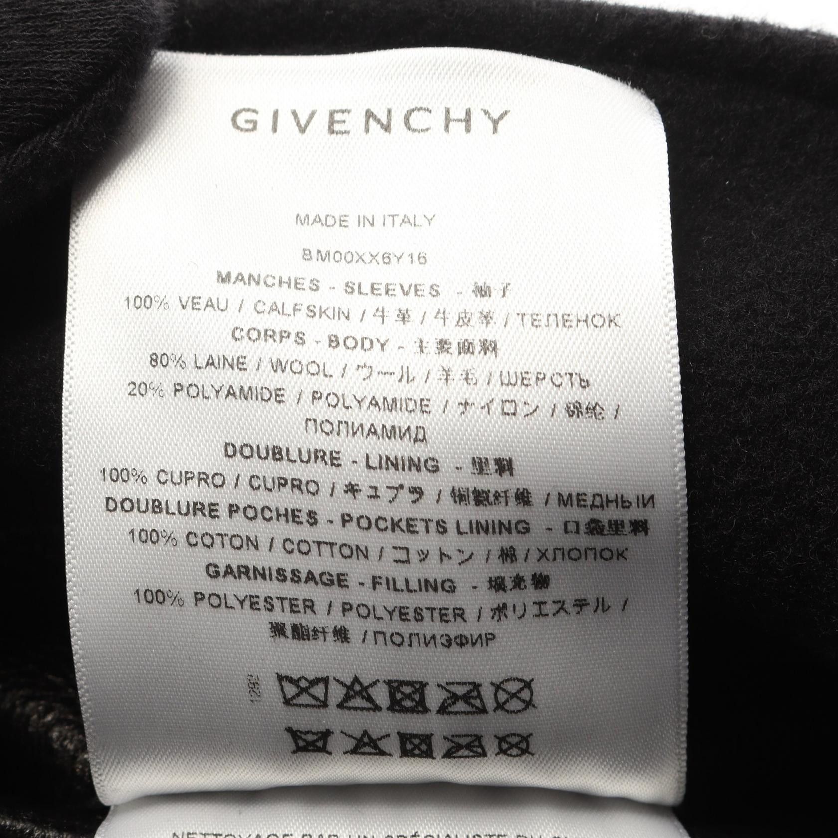 Givenchy Givenchy Givenchy Varsity Leather Wool Jacket Leather Outerwear BM00XX6Y16-001 DUTY FREE for USA Size ONE SIZE - 5 Thumbnail