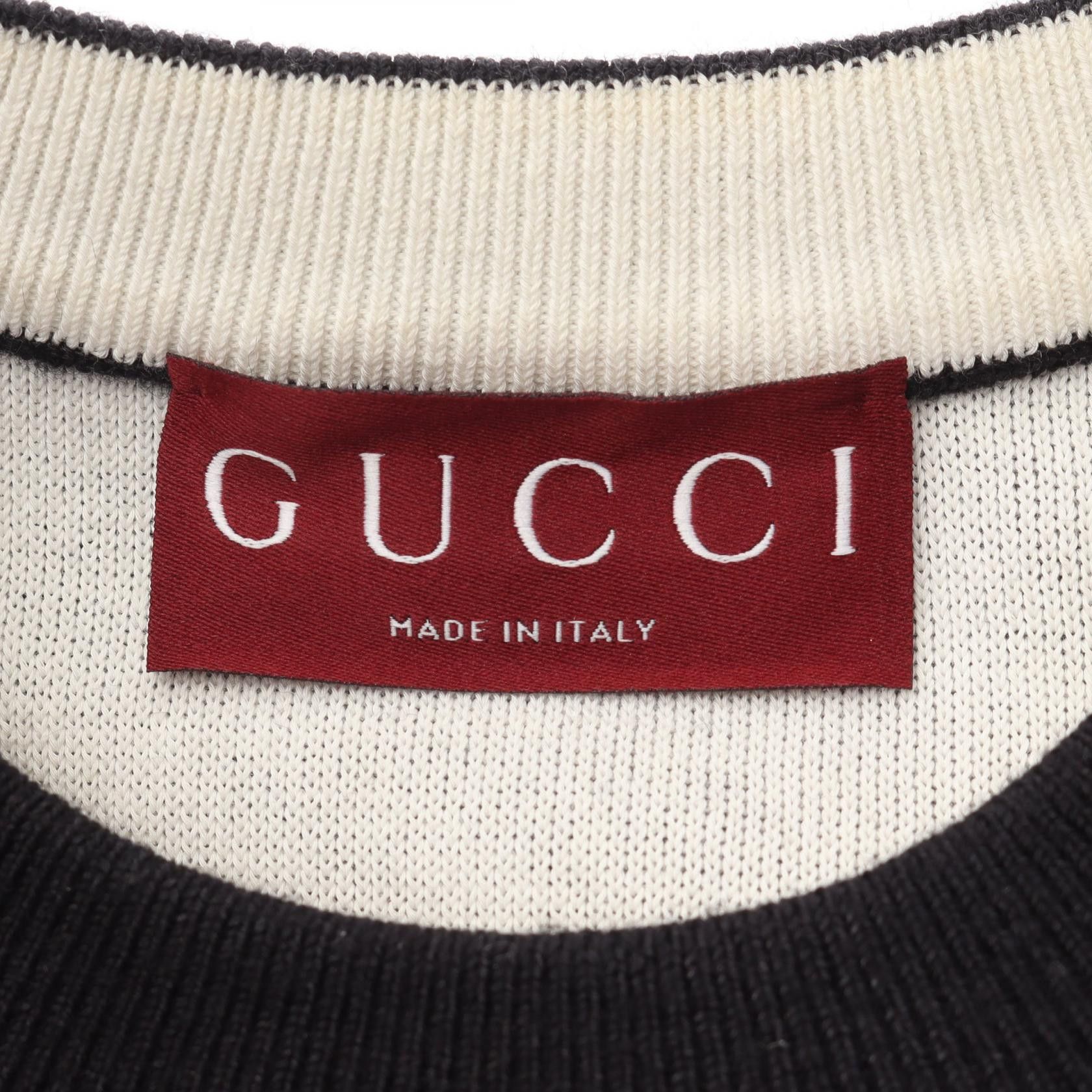 Gucci Gucci Gucci Logo Intarsia Cotton Wool Silk Dress Textile Dresses DUTY FREE for USA Size ONE SIZE - 3 Thumbnail