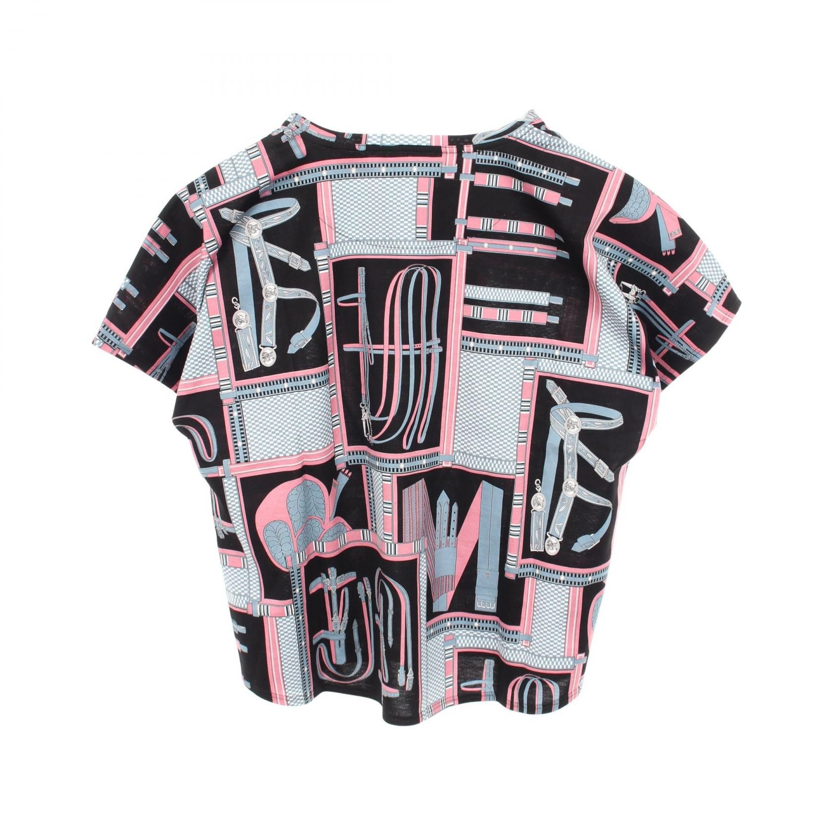 Hermes Hermes Hermes Lettres Equestres Cotton Top Textile T-Shirts DUTY FREE for USA Size ONE SIZE - 2 Thumbnail