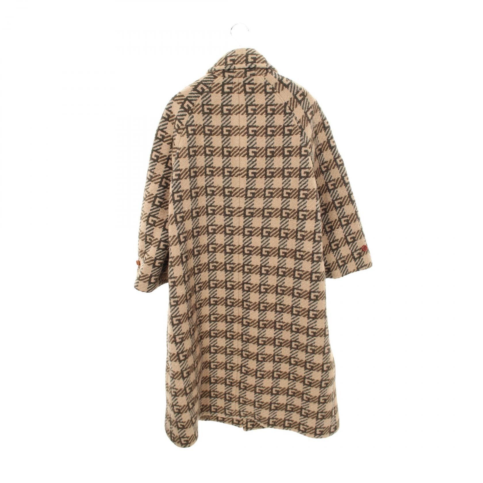 Gucci Gucci Gucci GG Jacquard Wool Coat Textile Outerwear 664708 DUTY FREE for USA Size ONE SIZE - 2 Thumbnail
