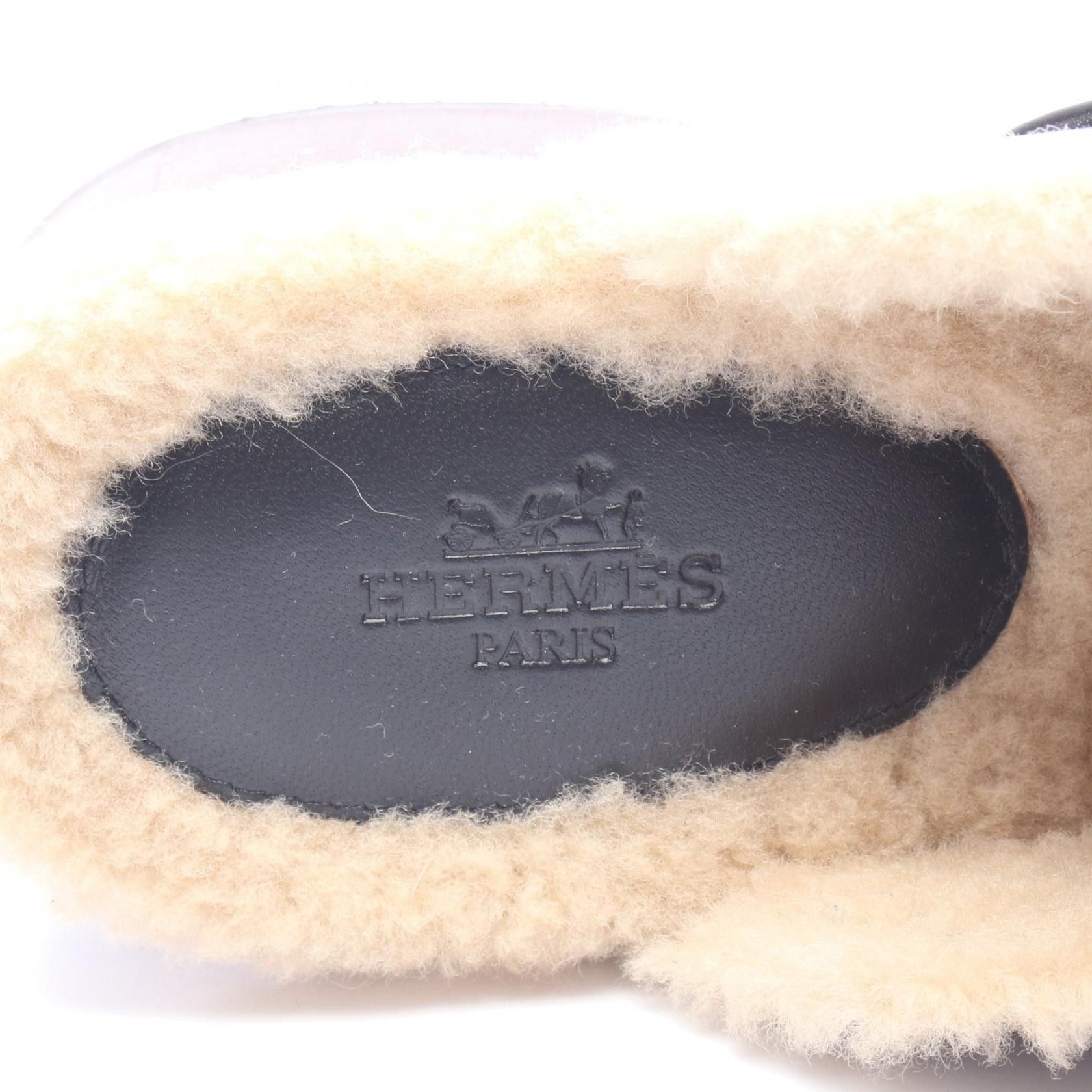 Hermes Hermes Hermes Carlotta Kelly Buckle Leather Mouton Clogs Leather Shoes DUTY FREE for USA Size ONE SIZE - 5 Thumbnail