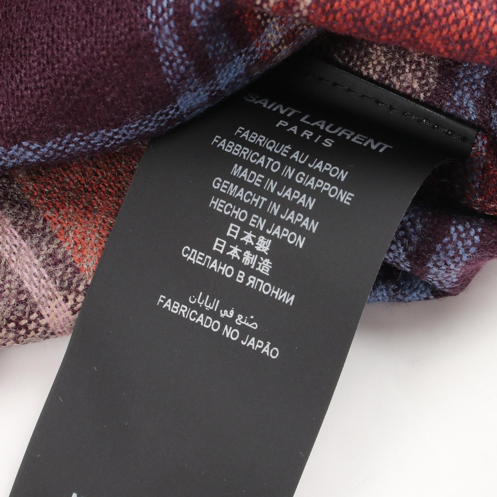 Yves Saint Laurent Yves Saint Laurent Saint Laurent Paris check wool short sleeve top Textile Tops 637169 DUTY FREE for USA Size ONE SIZE - 5 Thumbnail