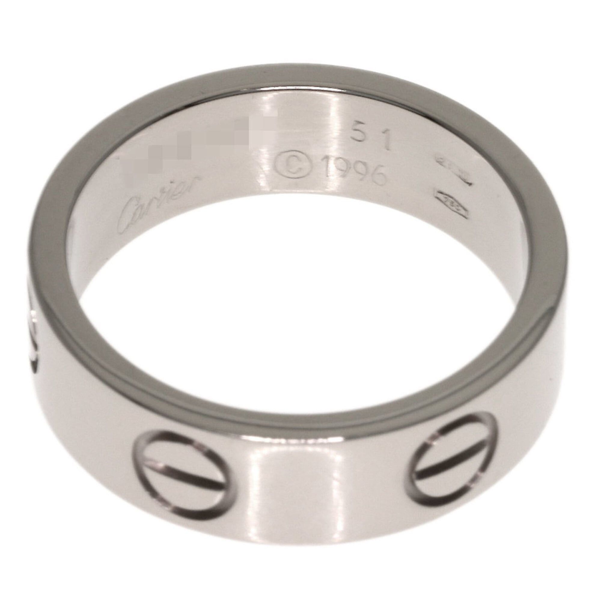 Cartier Cartier Love Ring #51, 18K White Gold, Women's Ring, CARTIER Size ONE SIZE - 4 Thumbnail