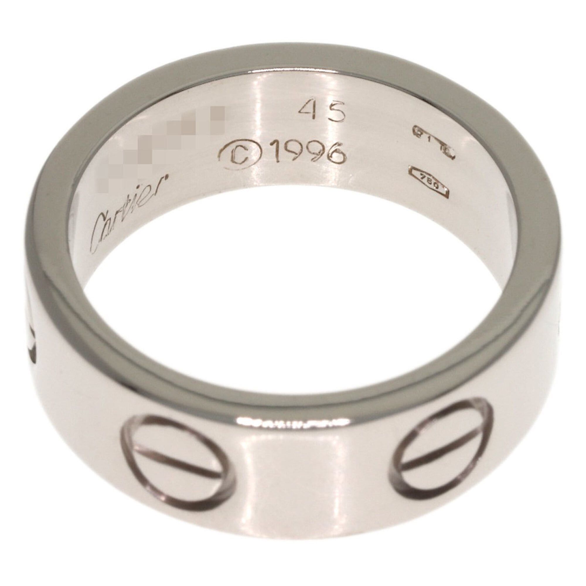 Cartier Cartier Love Ring #45, 18K White Gold, Women's Ring, CARTIER Size ONE SIZE - 4 Thumbnail