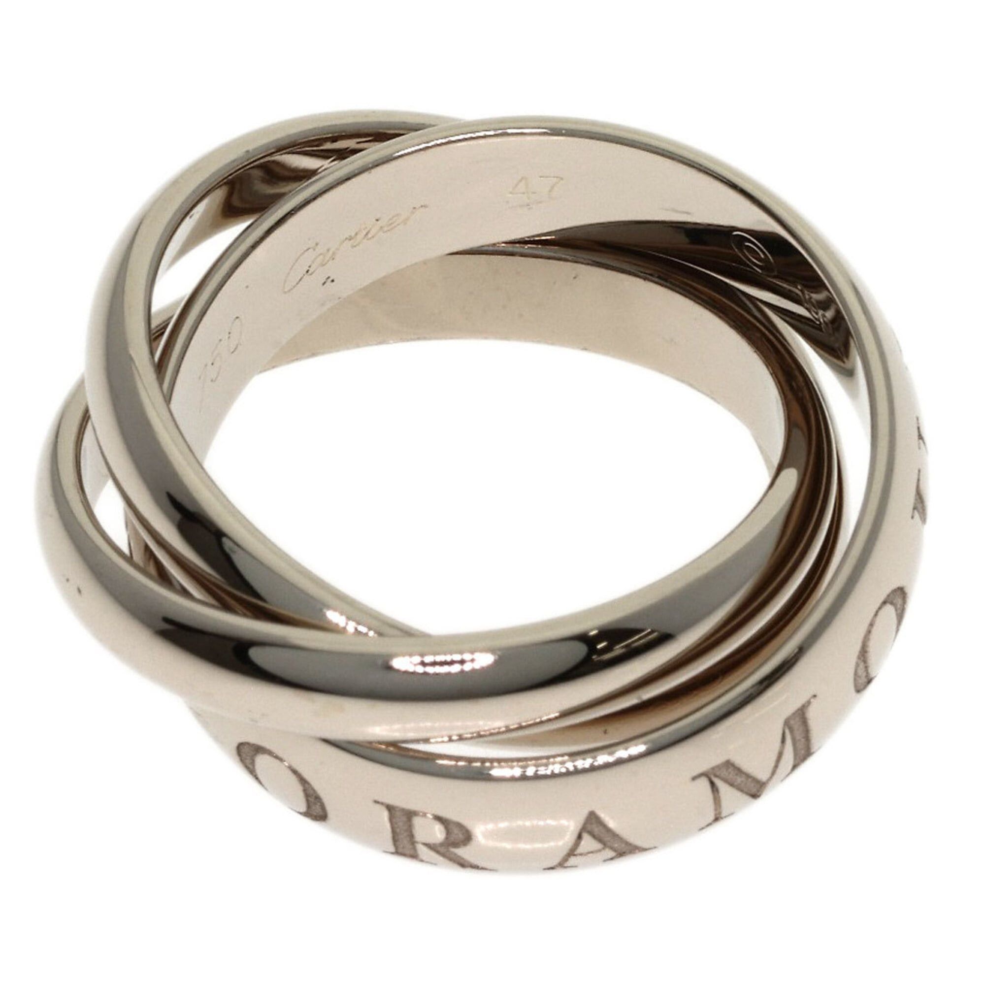 Cartier Cartier Trinity 1998 Christmas Limited Edition #47 Ring, 18K White Gold, Women's, CARTIER Size ONE SIZE - 3 Thumbnail