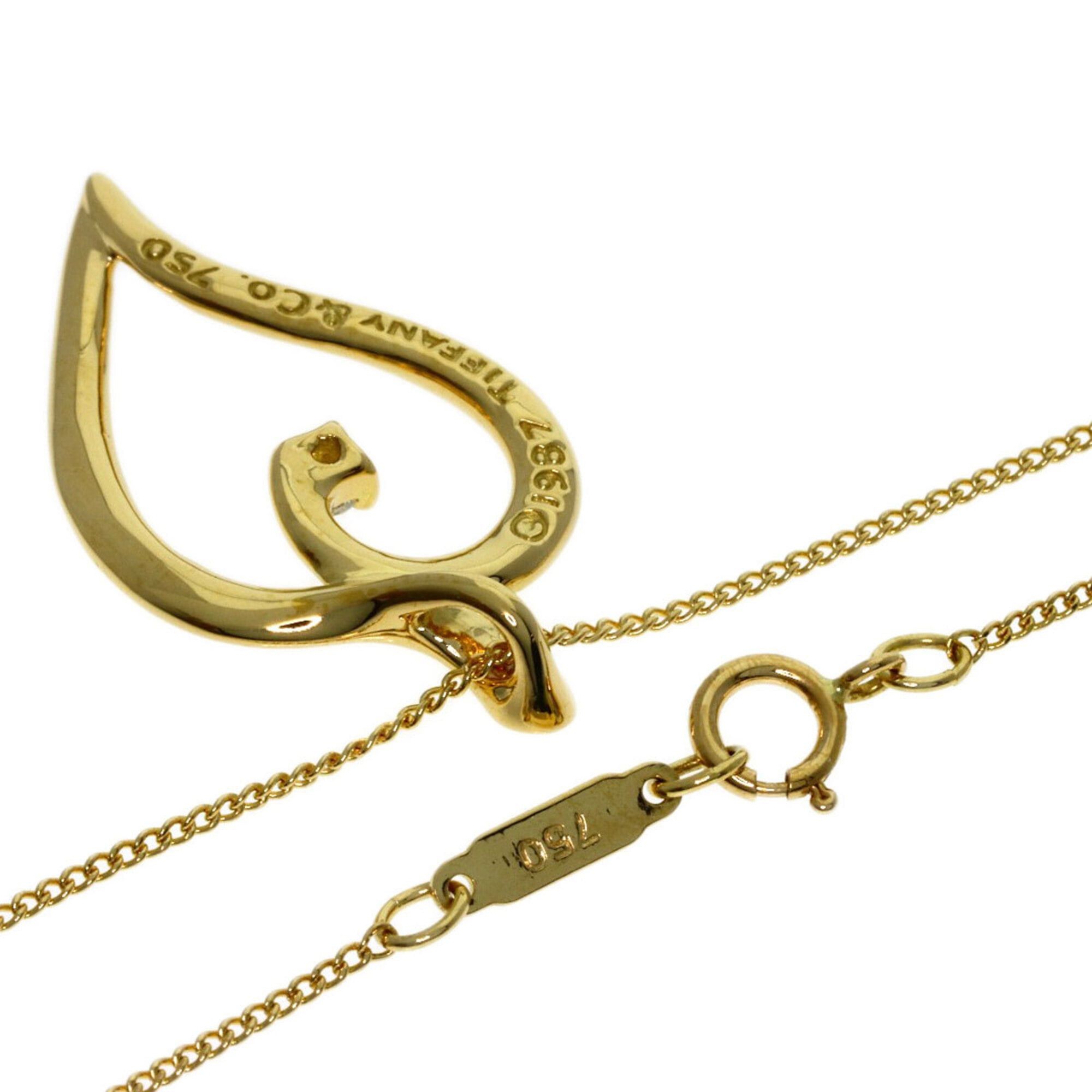 Tiffany & Co. Tiffany & Co. Leaf Heart Diamond Necklace, 18K Yellow Gold, Women's. Size ONE SIZE - 2 Thumbnail