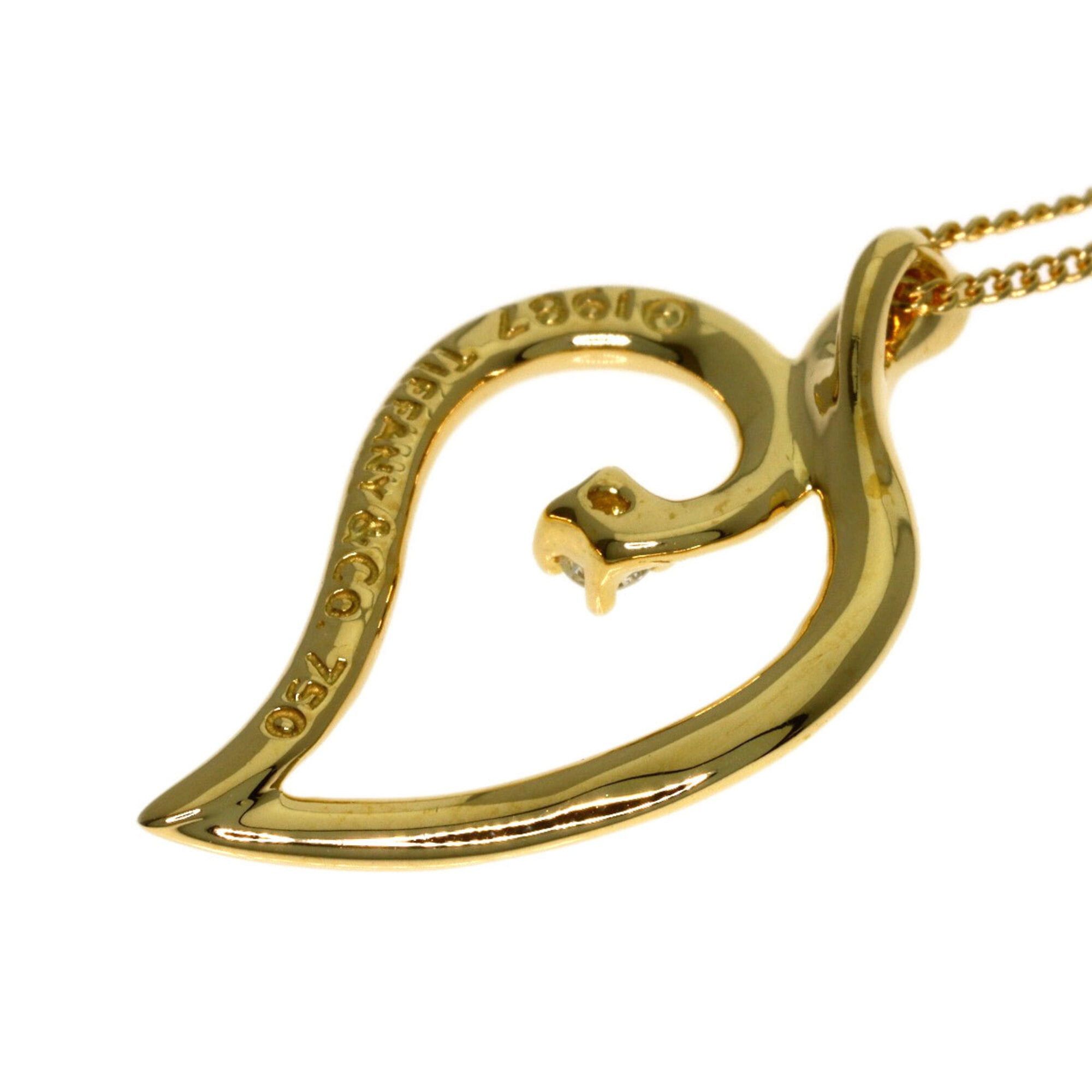 Tiffany & Co. Tiffany & Co. Leaf Heart Diamond Necklace, 18K Yellow Gold, Women's. Size ONE SIZE - 5 Thumbnail