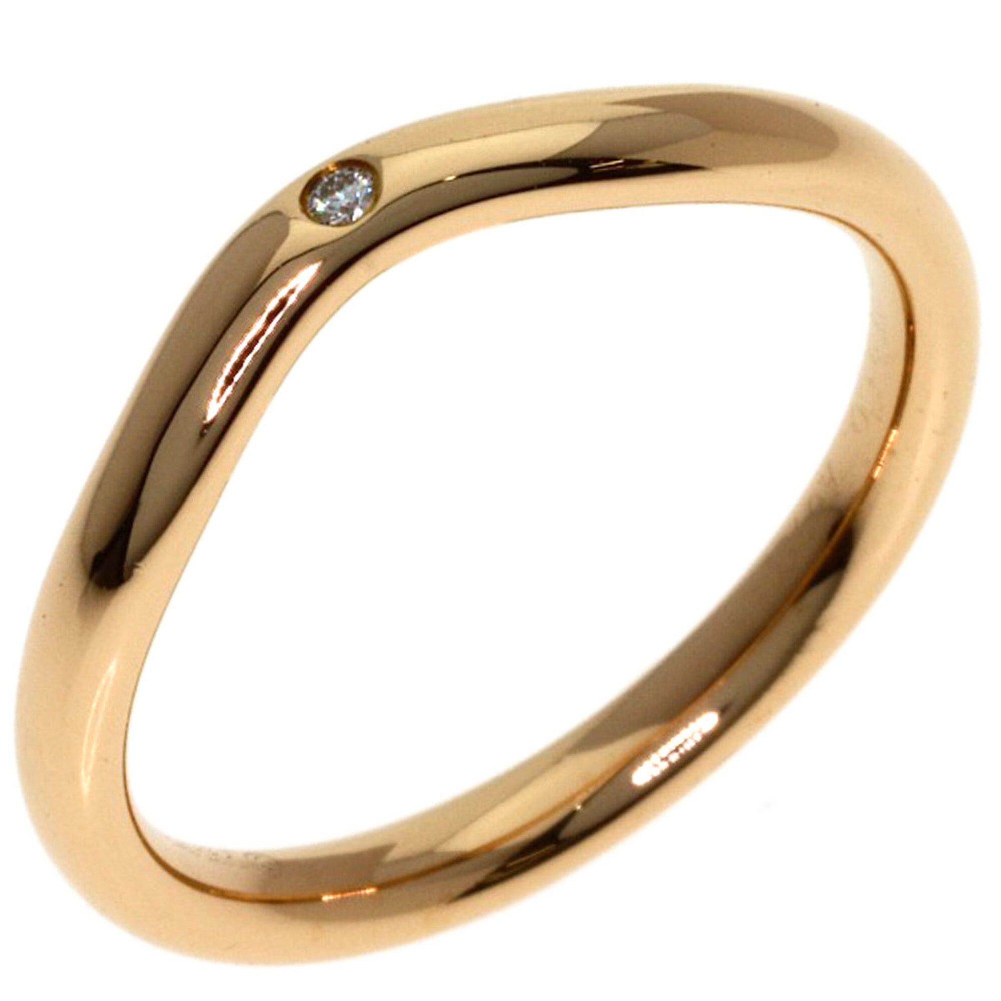 Tiffany & Co. Tiffany & Co. Curved Band 1P Diamond Ring, 18K Pink Gold, Women's. Size ONE SIZE - 2 Thumbnail