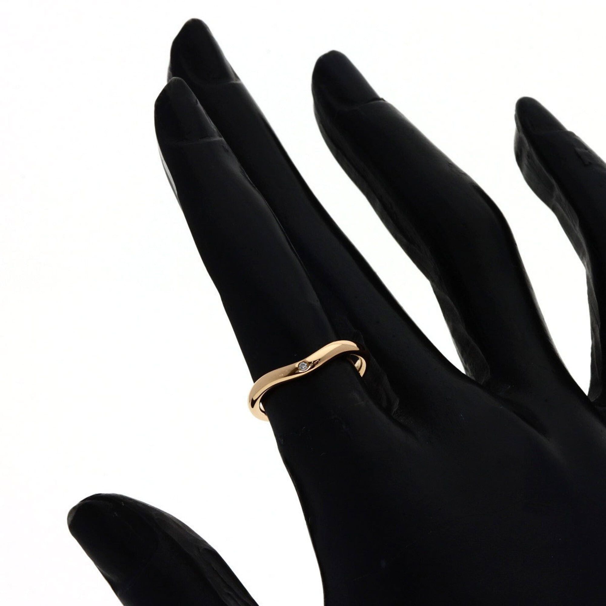 Tiffany & Co. Tiffany & Co. Curved Band 1P Diamond Ring, 18K Pink Gold, Women's. Size ONE SIZE - 7 Thumbnail