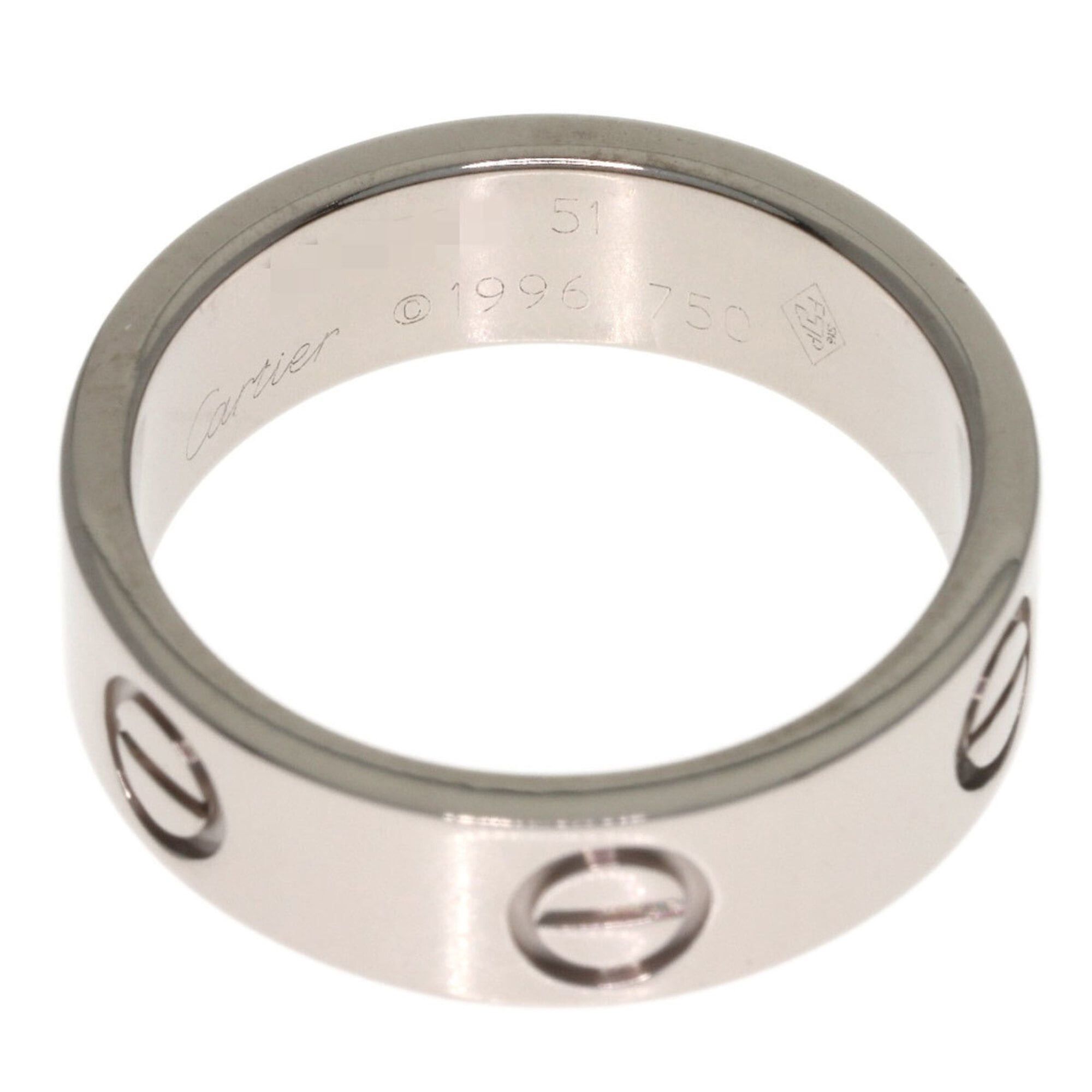 Cartier Cartier Love Ring #51, 18K White Gold, Women's Ring, CARTIER Size ONE SIZE - 4 Thumbnail