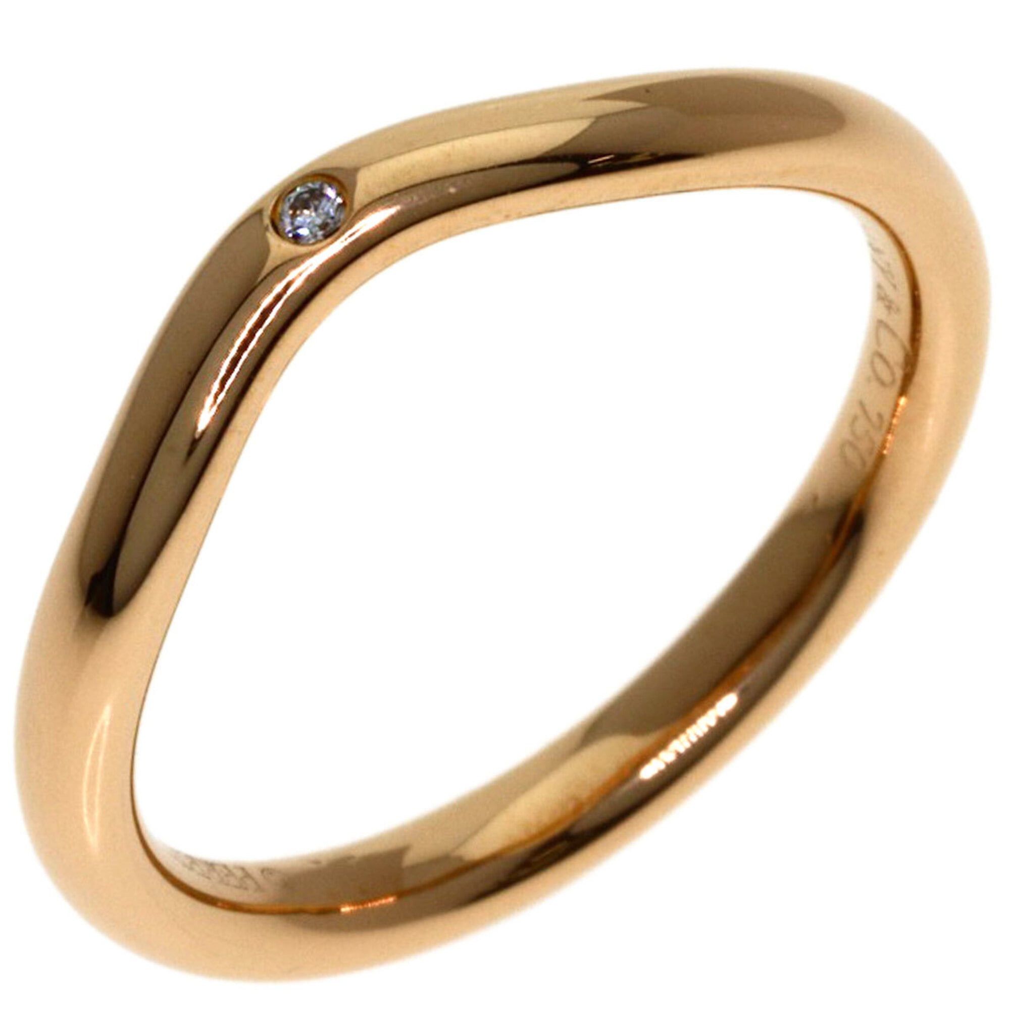 Tiffany & Co. Tiffany & Co. Curved Band 1P Diamond Ring, 18K Pink Gold, Women's. Size ONE SIZE - 2 Thumbnail
