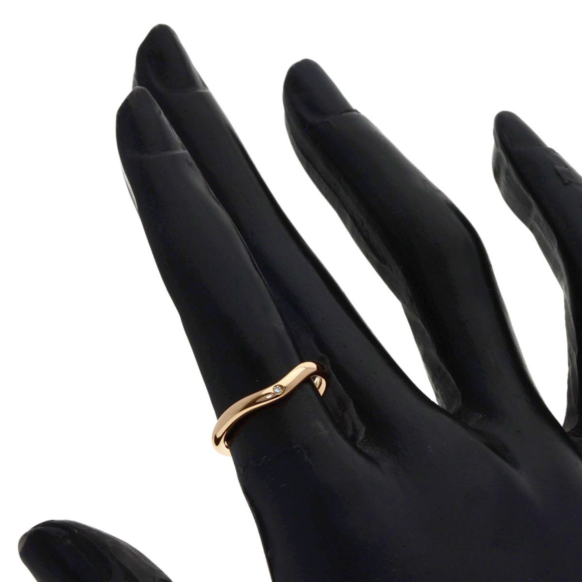 Tiffany & Co. Tiffany & Co. Curved Band 1P Diamond Ring, 18K Pink Gold, Women's. Size ONE SIZE - 7 Thumbnail