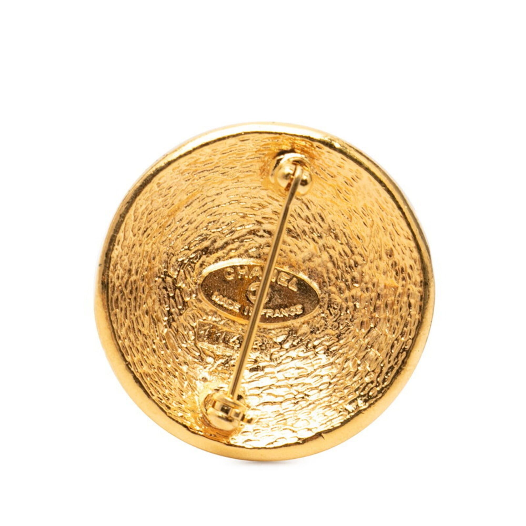 Chanel Chanel 31 RUE CAMBON Cambon Vintage Round Brooch Gold Plated Women's CHANEL Size ONE SIZE - 2 Thumbnail
