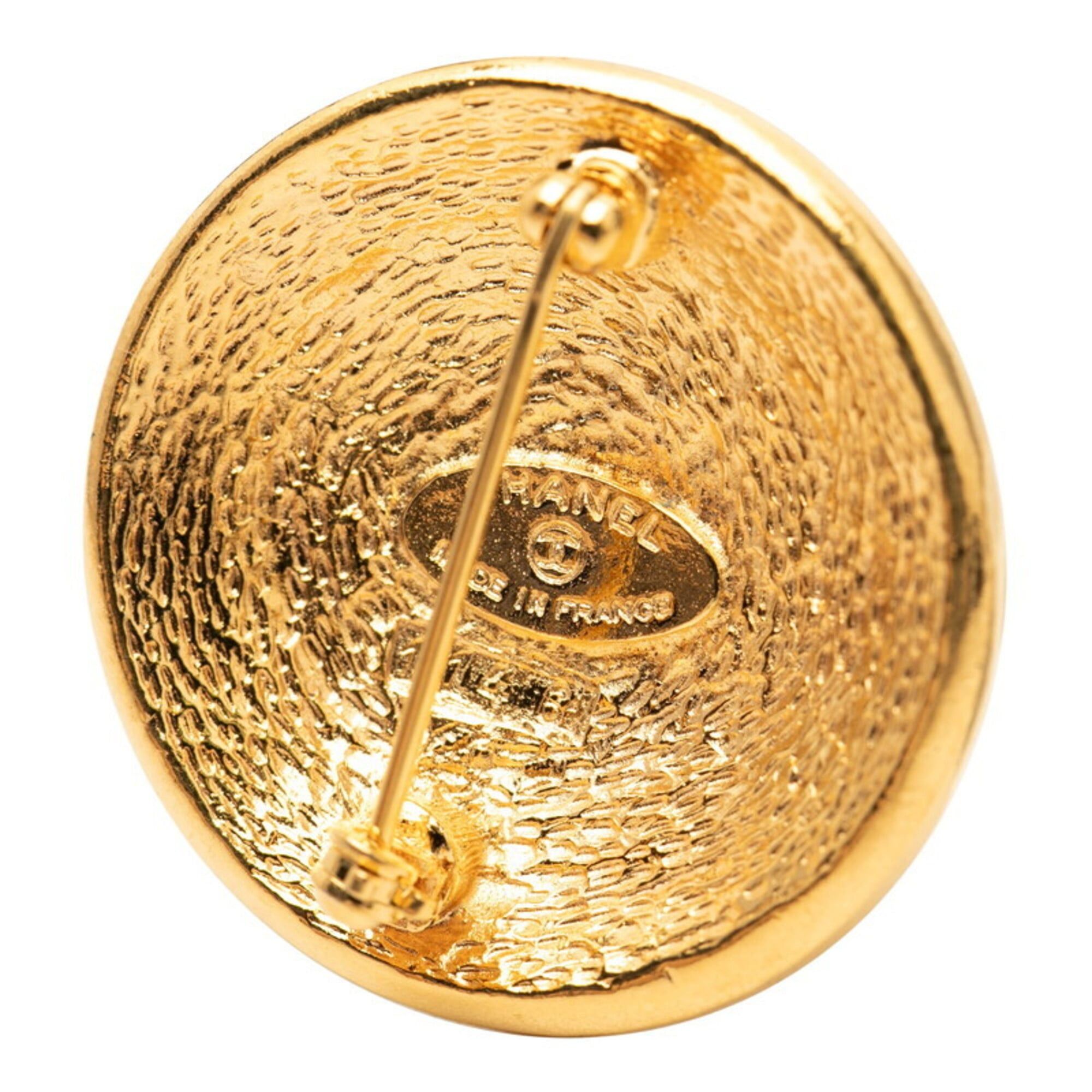 Chanel Chanel 31 RUE CAMBON Cambon Vintage Round Brooch Gold Plated Women's CHANEL Size ONE SIZE - 3 Thumbnail