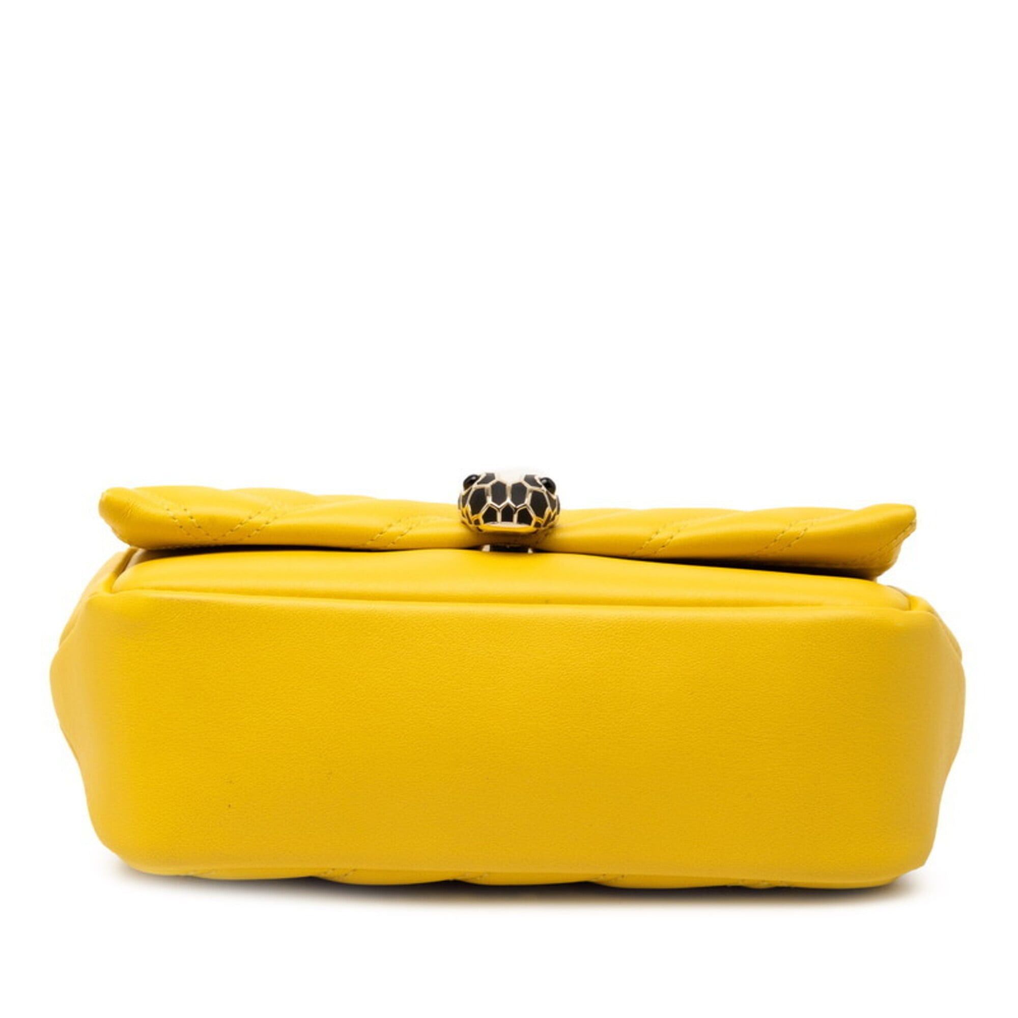 Bvlgari Bulgari Serpenti Cabochon Chain Shoulder Bag, Yellow Leather, Women's BVLGARI Size ONE SIZE - 3 Thumbnail