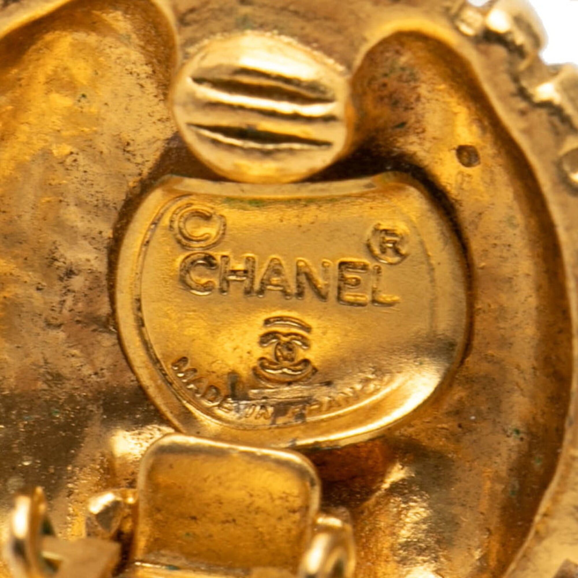 Chanel Chanel Vintage Coco Mark Earrings, Gold Plated, Women's CHANEL Size ONE SIZE - 3 Thumbnail