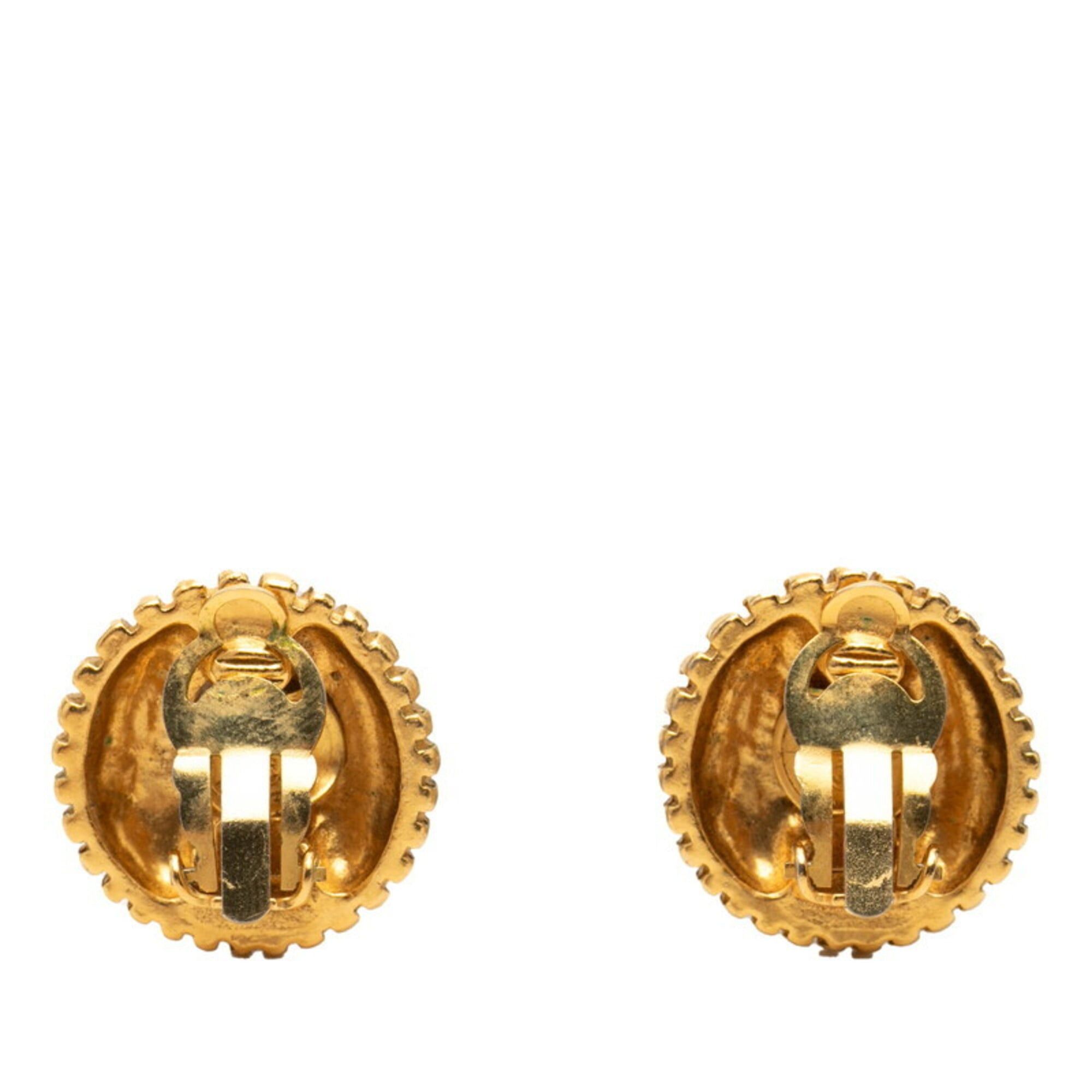 Chanel Chanel Vintage Coco Mark Earrings, Gold Plated, Women's CHANEL Size ONE SIZE - 2 Thumbnail
