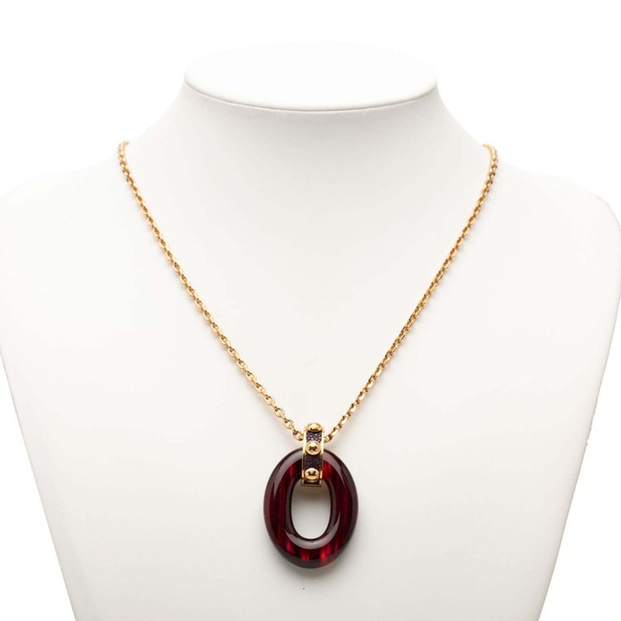 Louis Vuitton Louis Vuitton Gimme Crew Pendant Necklace M66419 Gold Red Plated Women's LOUIS VUITTON Size ONE SIZE - 6 Thumbnail