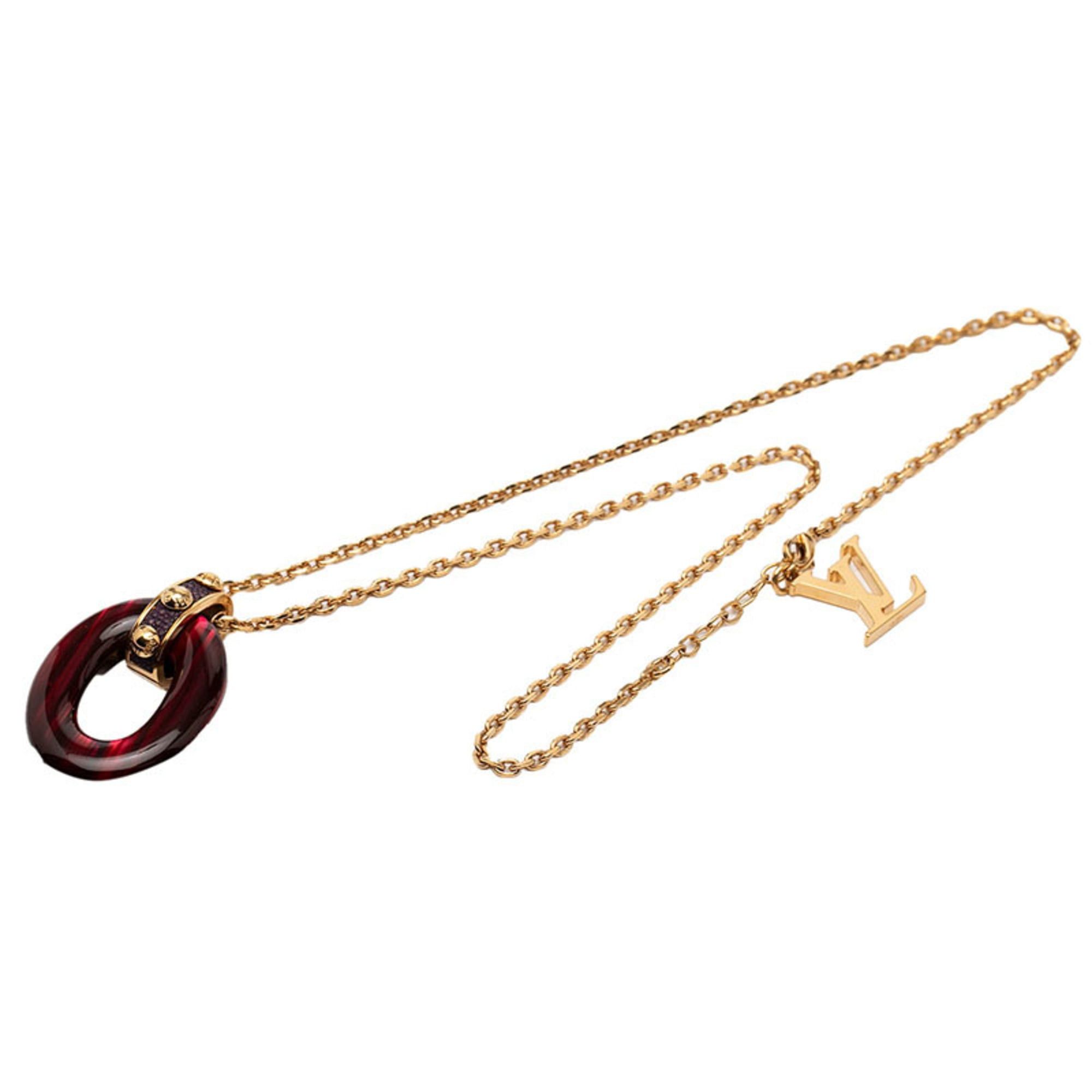 Louis Vuitton Louis Vuitton Gimme Crew Pendant Necklace M66419 Gold Red Plated Women's LOUIS VUITTON Size ONE SIZE - 3 Thumbnail