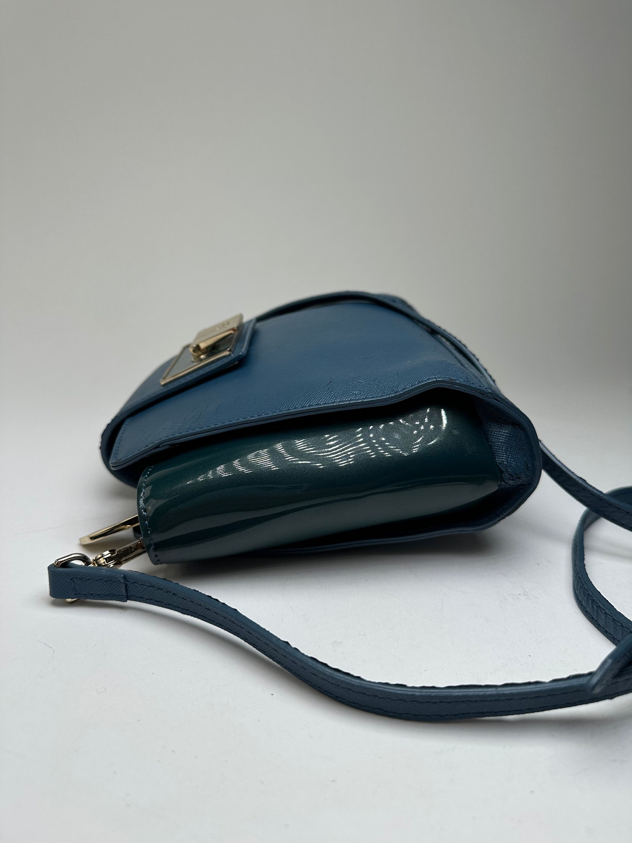 Vivienne Westwood Opio Saffiano Crossbody Bag Teal Blue Size ONE SIZE - 7 Thumbnail