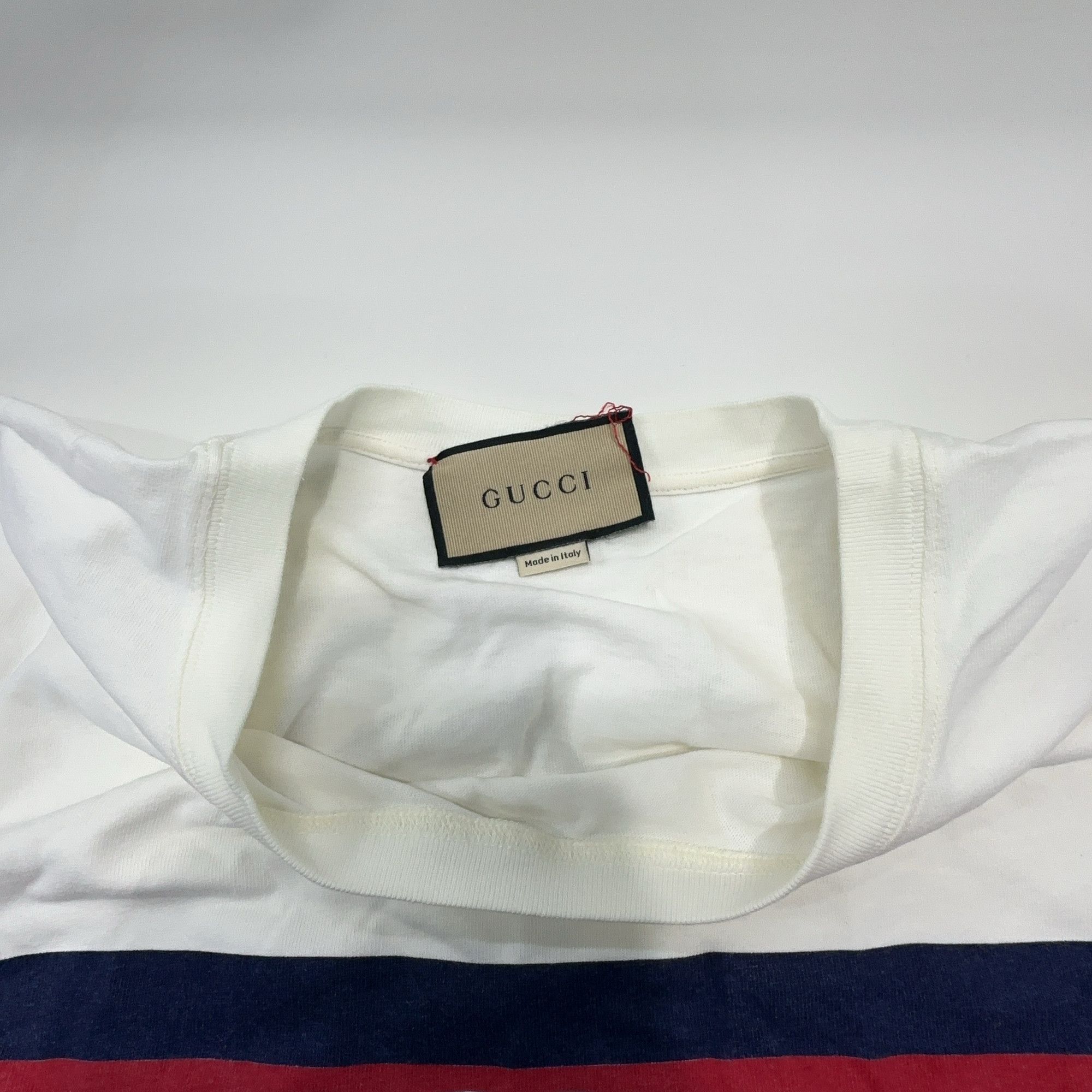 Gucci Gucci Stripe Logo T-Shirt Size XL Size US XL / EU 56 / 4 - 6 Thumbnail