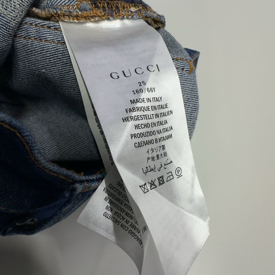 Gucci Gucci Floral Embroidered Jeans Size 25 Size 25" / US 0 / IT 36 - 3 Thumbnail