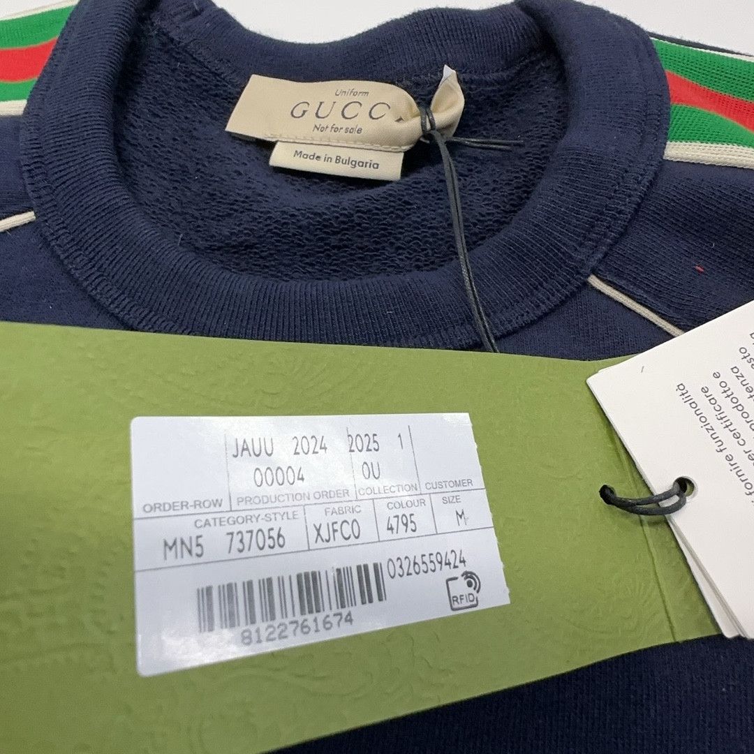 Gucci Gucci Web Stripe Sweatshirt Size M Size US M / EU 48-50 / 2 - 6 Thumbnail
